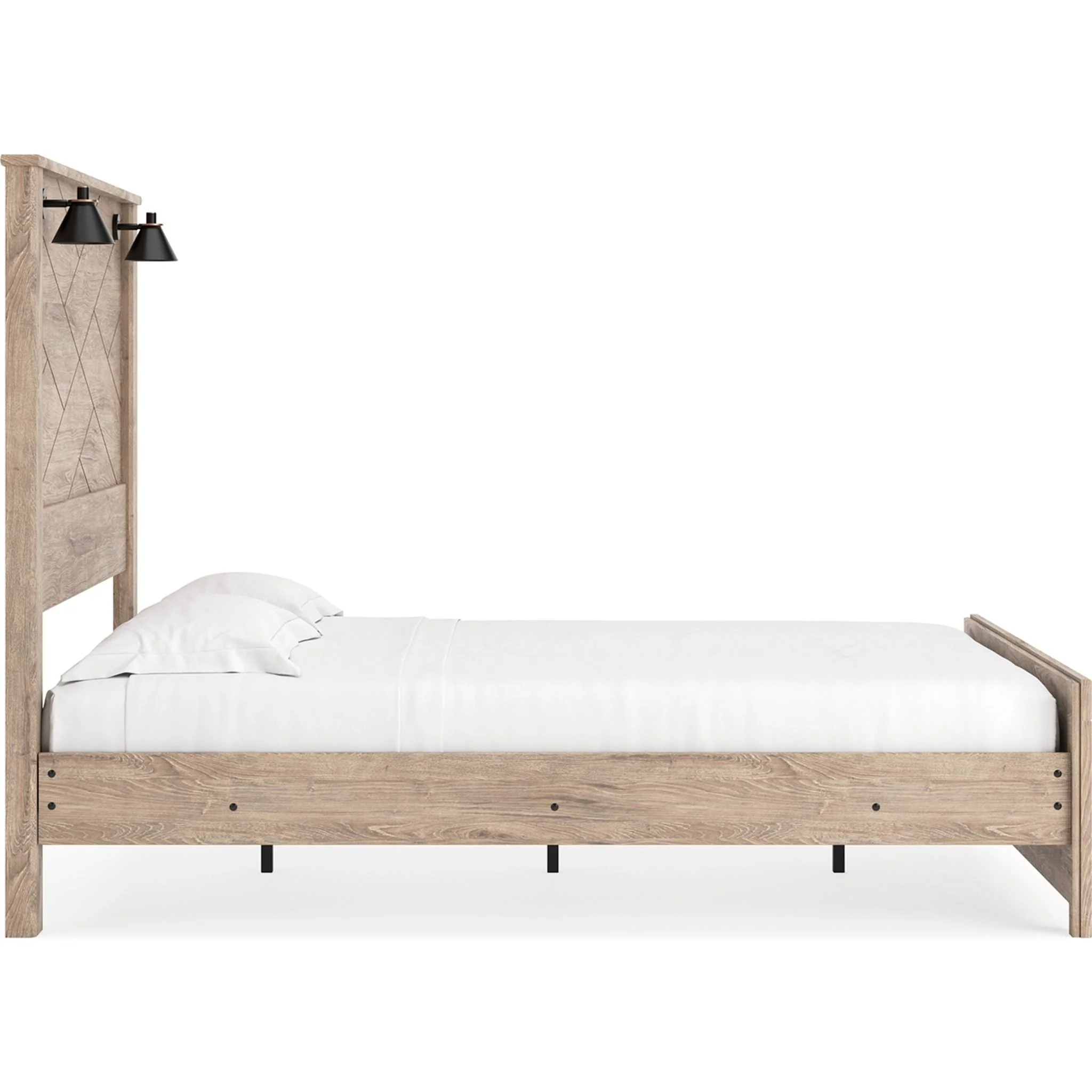 Senniberg Queen Panel Bed - Light Brown/White - Image 5