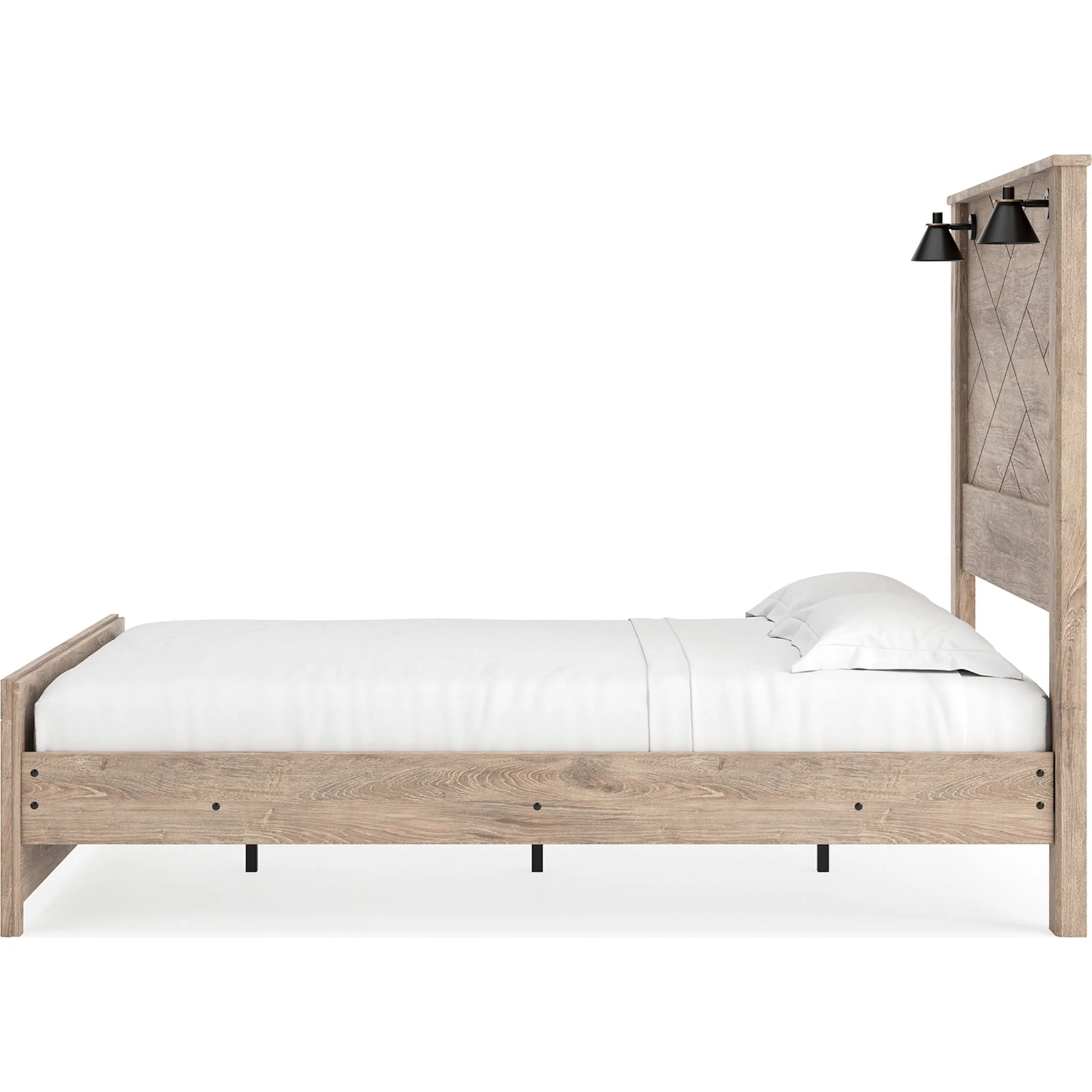 Senniberg Queen Panel Bed - Light Brown/White - Image 7