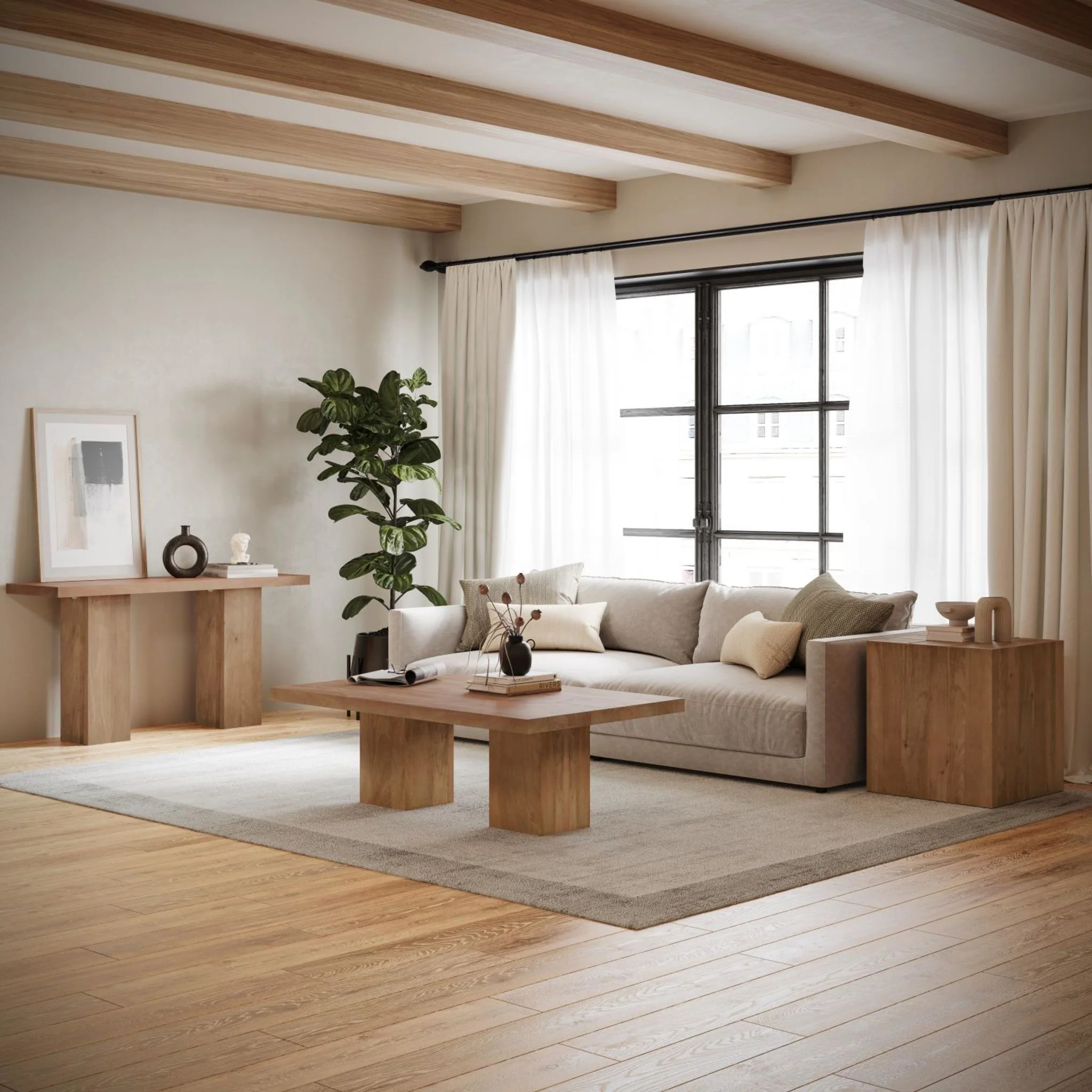 Sequoia Console Table - Rustic Brown - Image 2