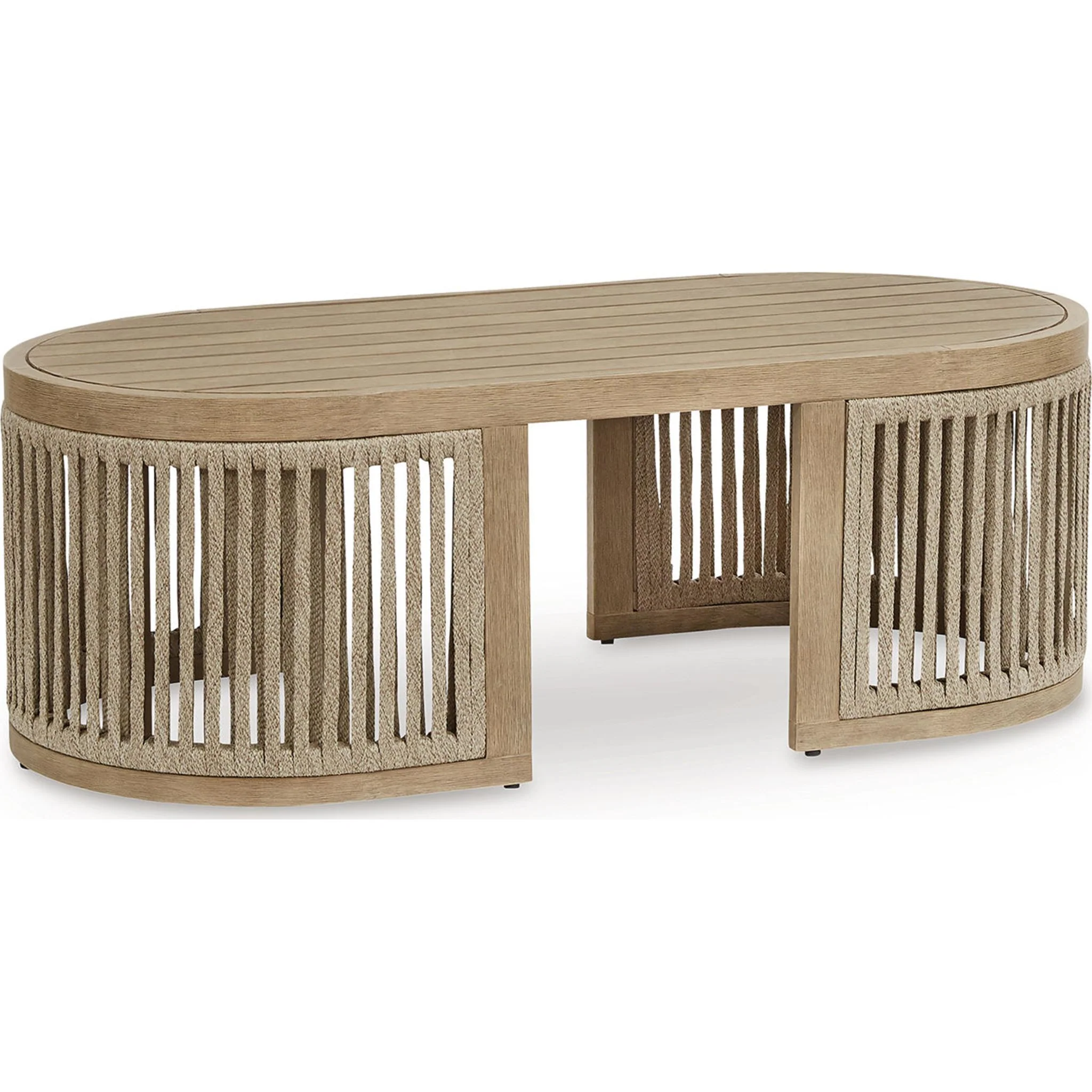 Serena Shores Outdoor Coffee Table - Beige/Green - Image 3