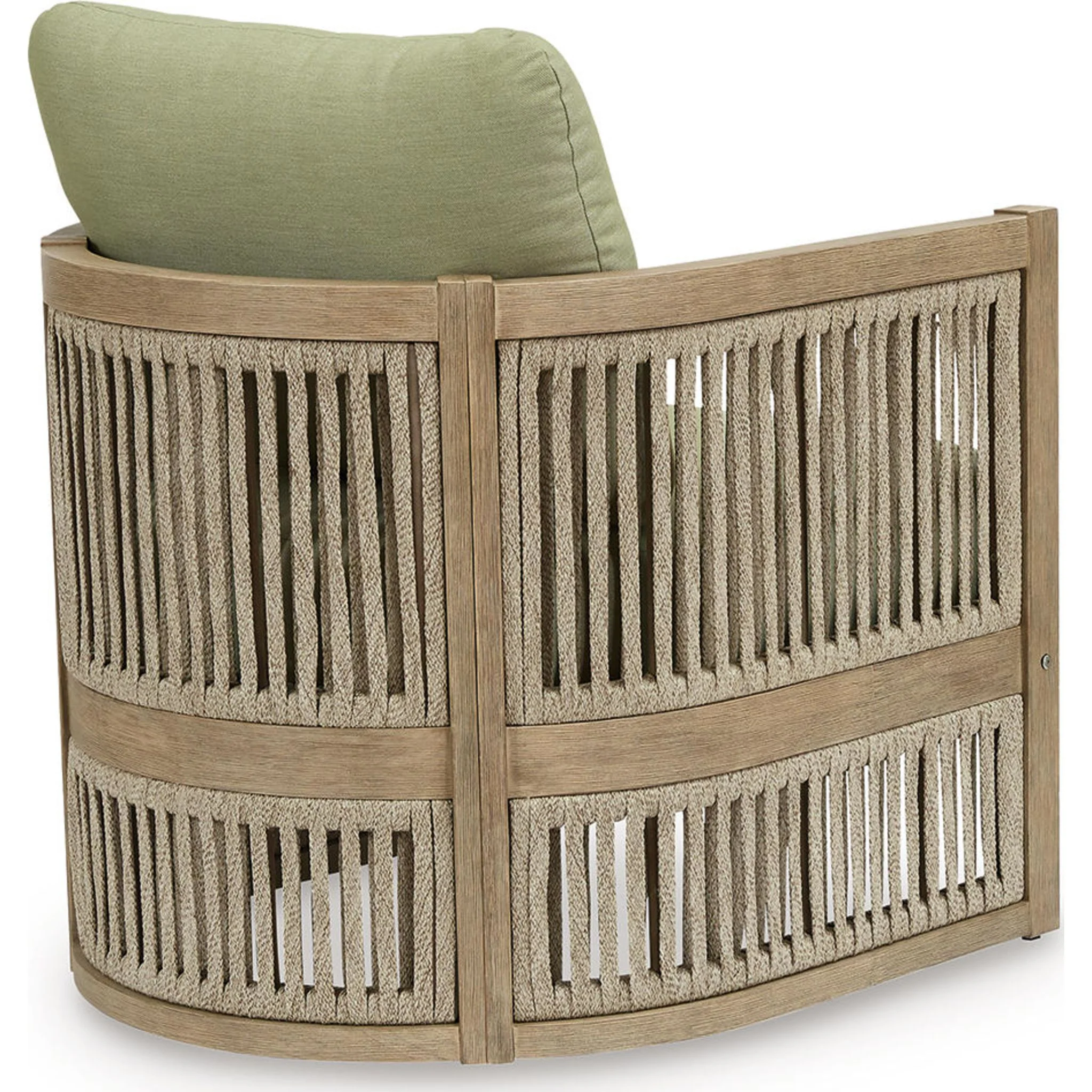 Serena Shores Outdoor Lounge Chair with Cushion (set of 2) - Beige/Green - Image 3