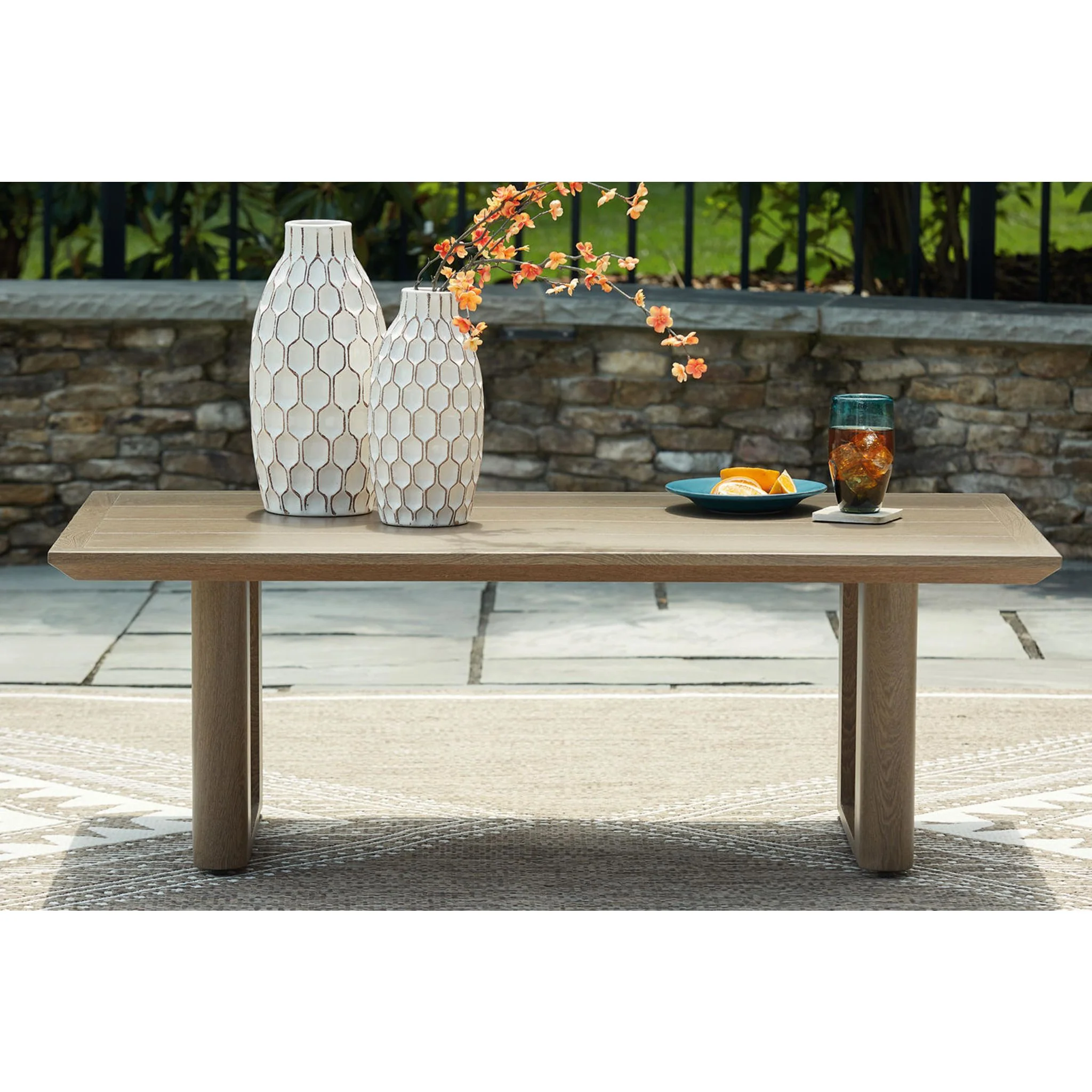 Serene Bay Outdoor Coffee Table - Dark Brown - Image 2