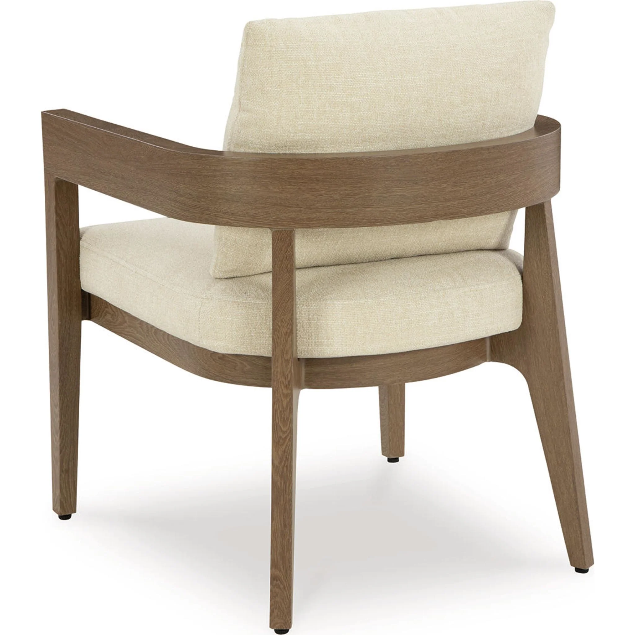 Serene Bay Outdoor Arm Chair with Cushion (set of 2) - Dark Brown/White - Image 10