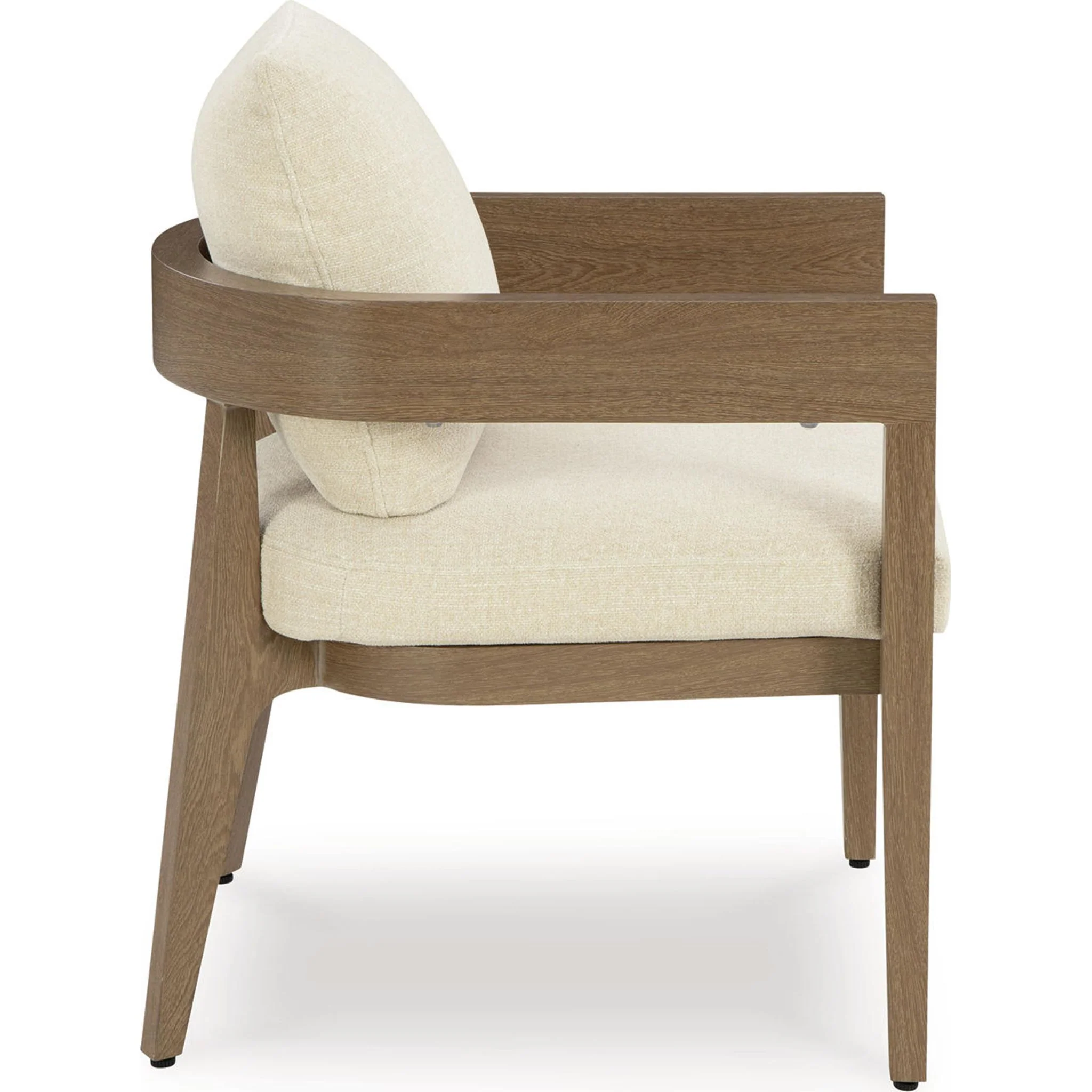 Serene Bay Outdoor Arm Chair with Cushion (set of 2) - Dark Brown/White - Image 15