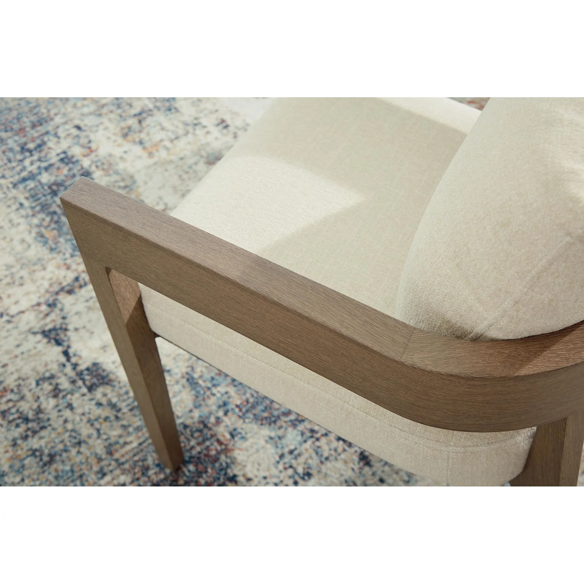 Serene Bay Outdoor Arm Chair with Cushion (set of 2) - Dark Brown/White - Image 8