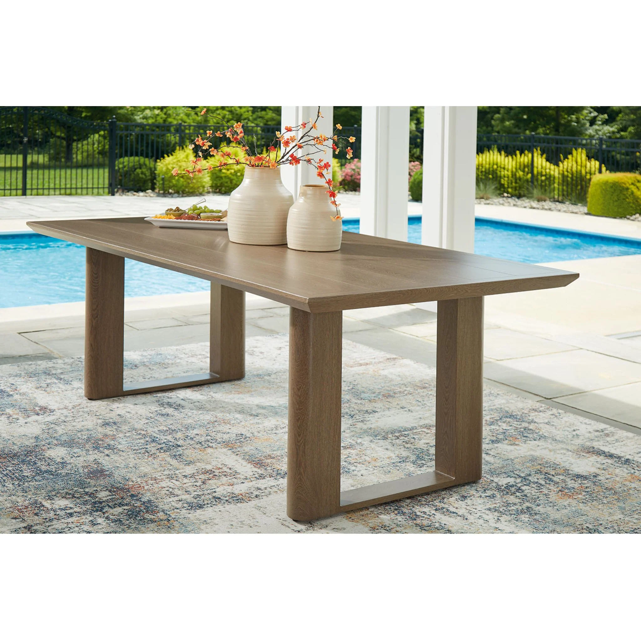 Serene Bay Outdoor Dining Table - Dark Brown - Image 2
