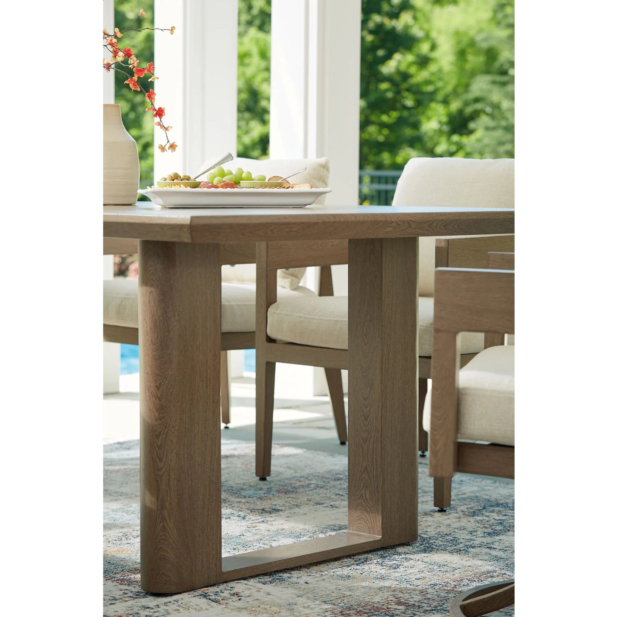 Serene Bay Outdoor Dining Table - Dark Brown - Image 7