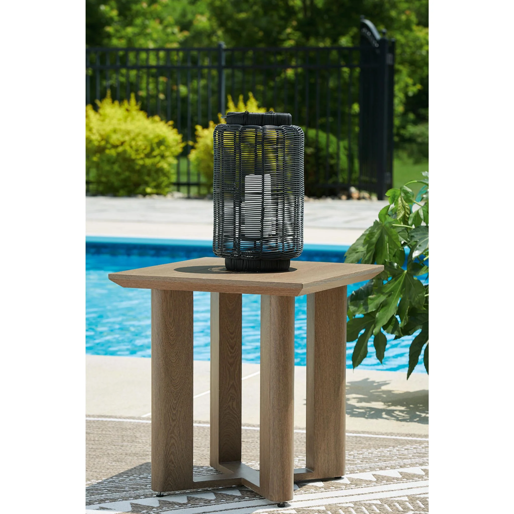 Serene Bay Outdoor End Table - Dark Brown - Image 8