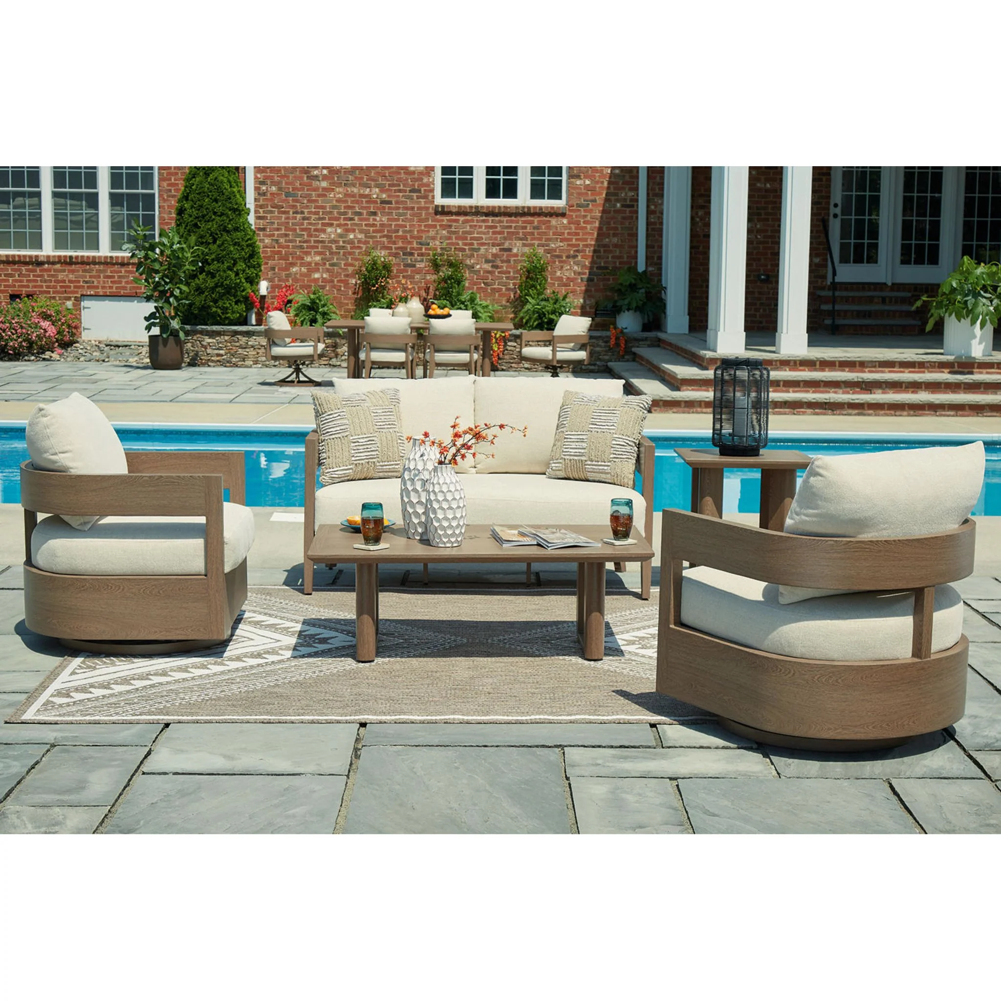 Serene Bay Outdoor End Table - Dark Brown - Image 9