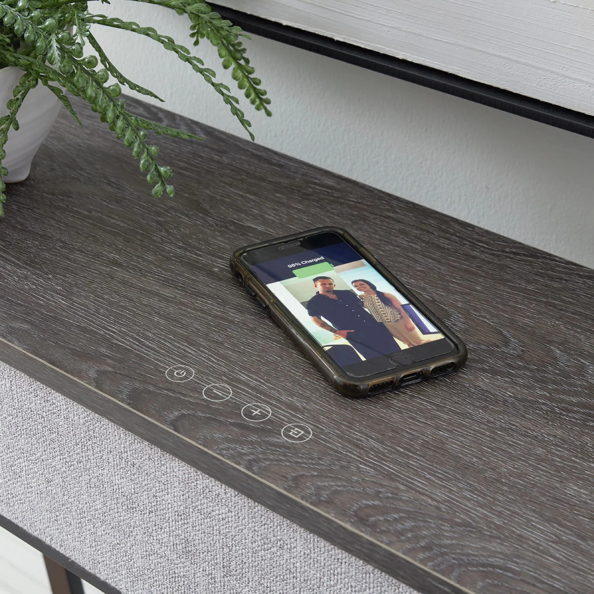 Sethlen Console Table - Gray/Black - Image 6