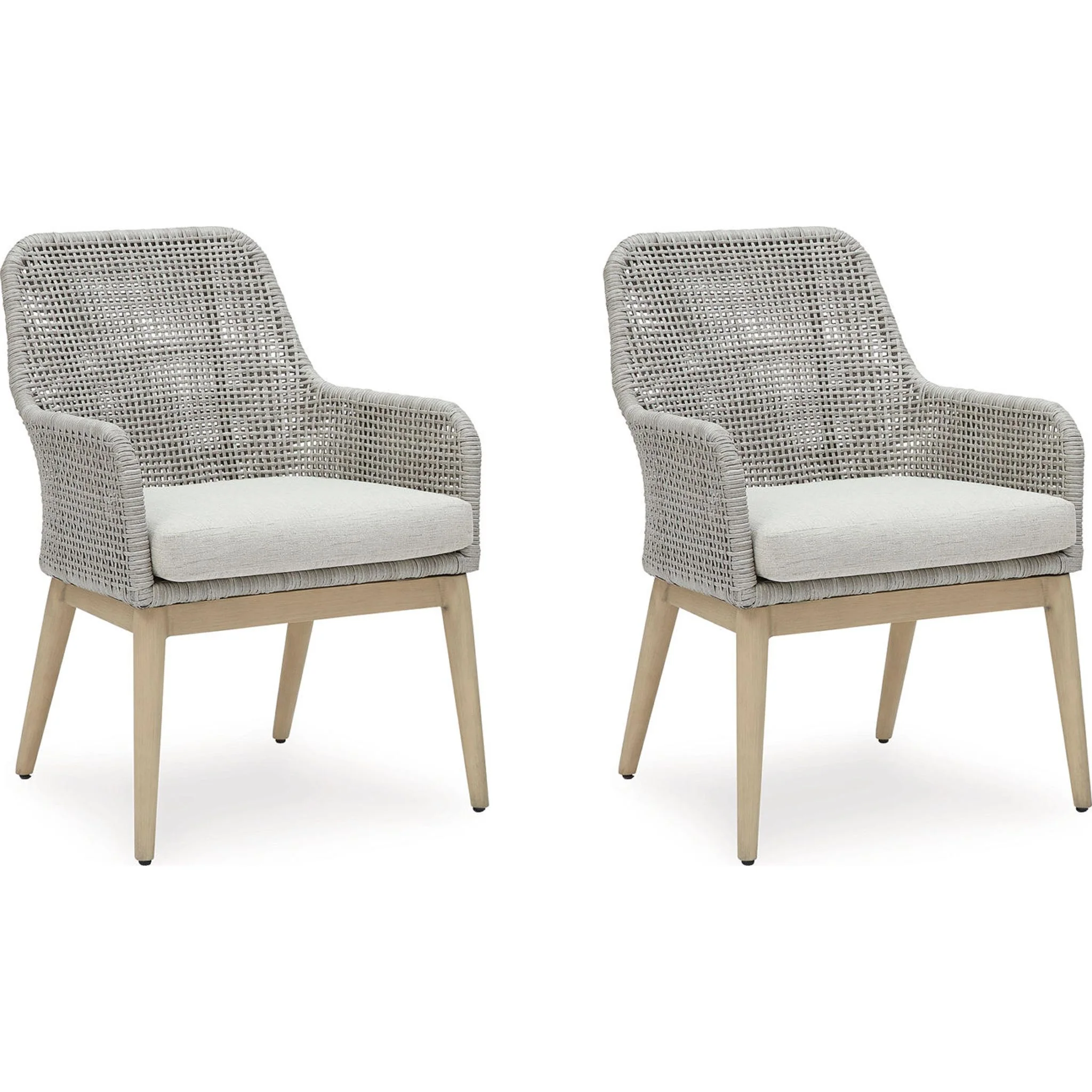 Seton Creek Outdoor Arm Chair (set of 2) - Gray - Image 11
