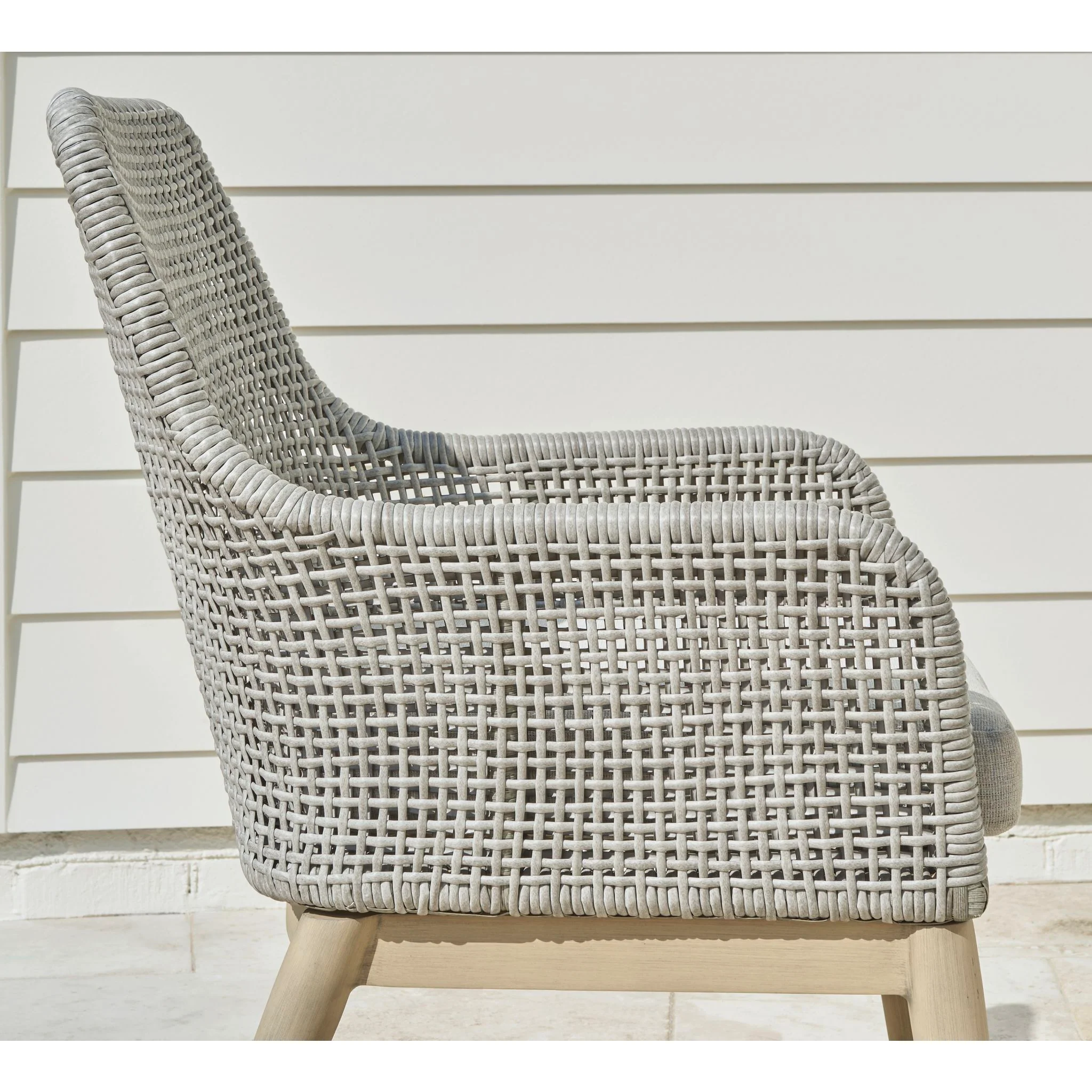 Seton Creek Outdoor Arm Chair (set of 2) - Gray - Image 3