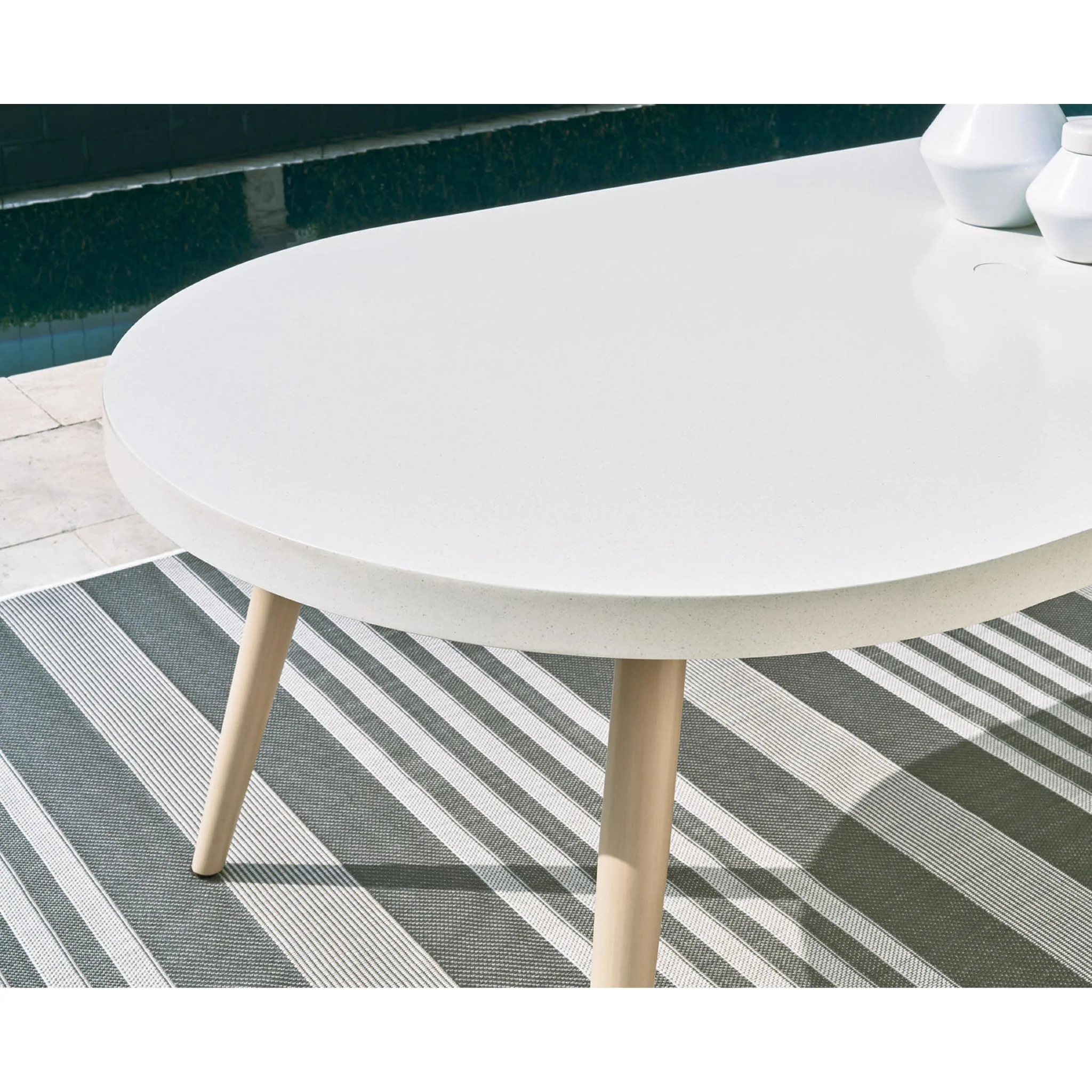 Seton Creek Outdoor Dining Table - White - Image 32