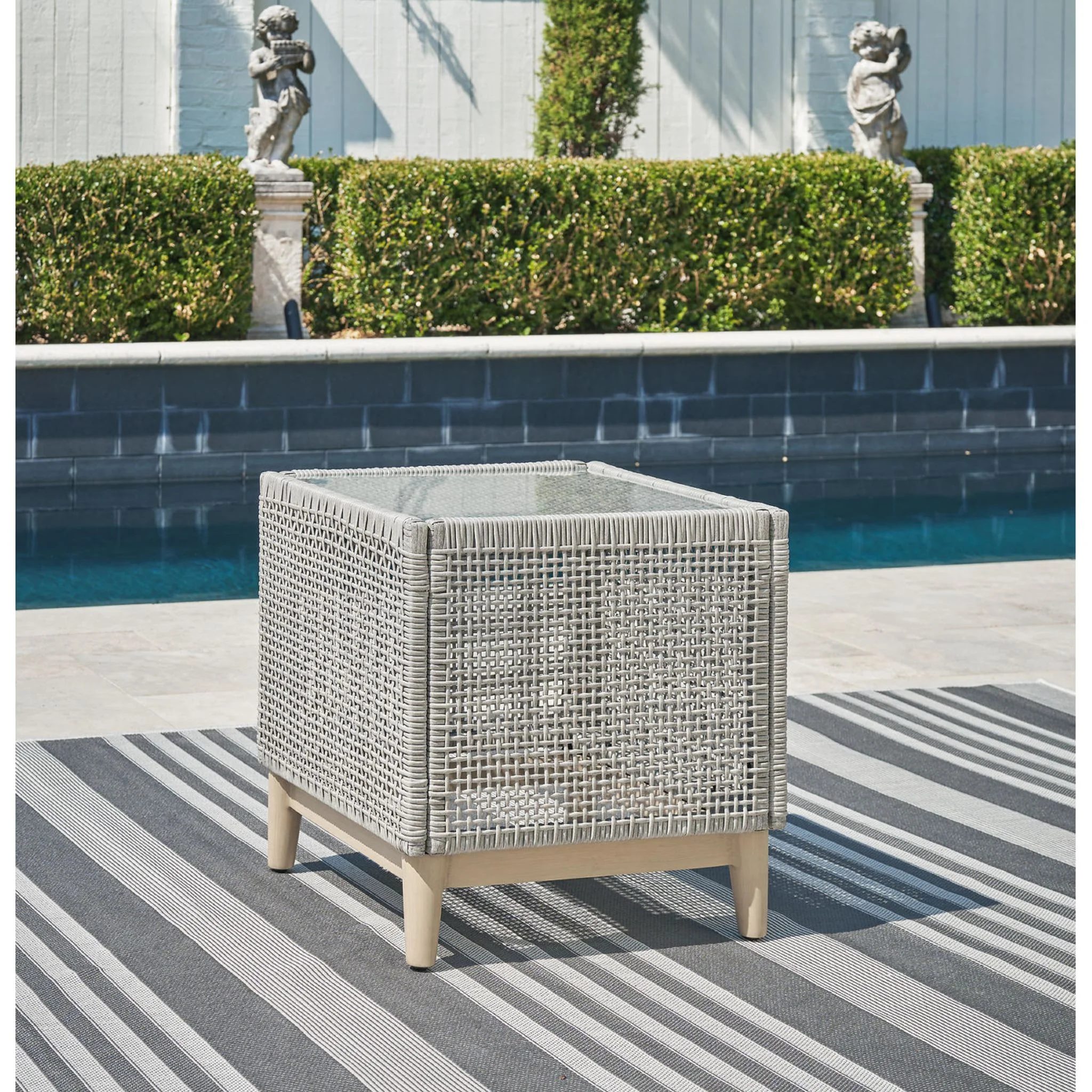 Seton Creek Outdoor End Table - Gray - Image 36