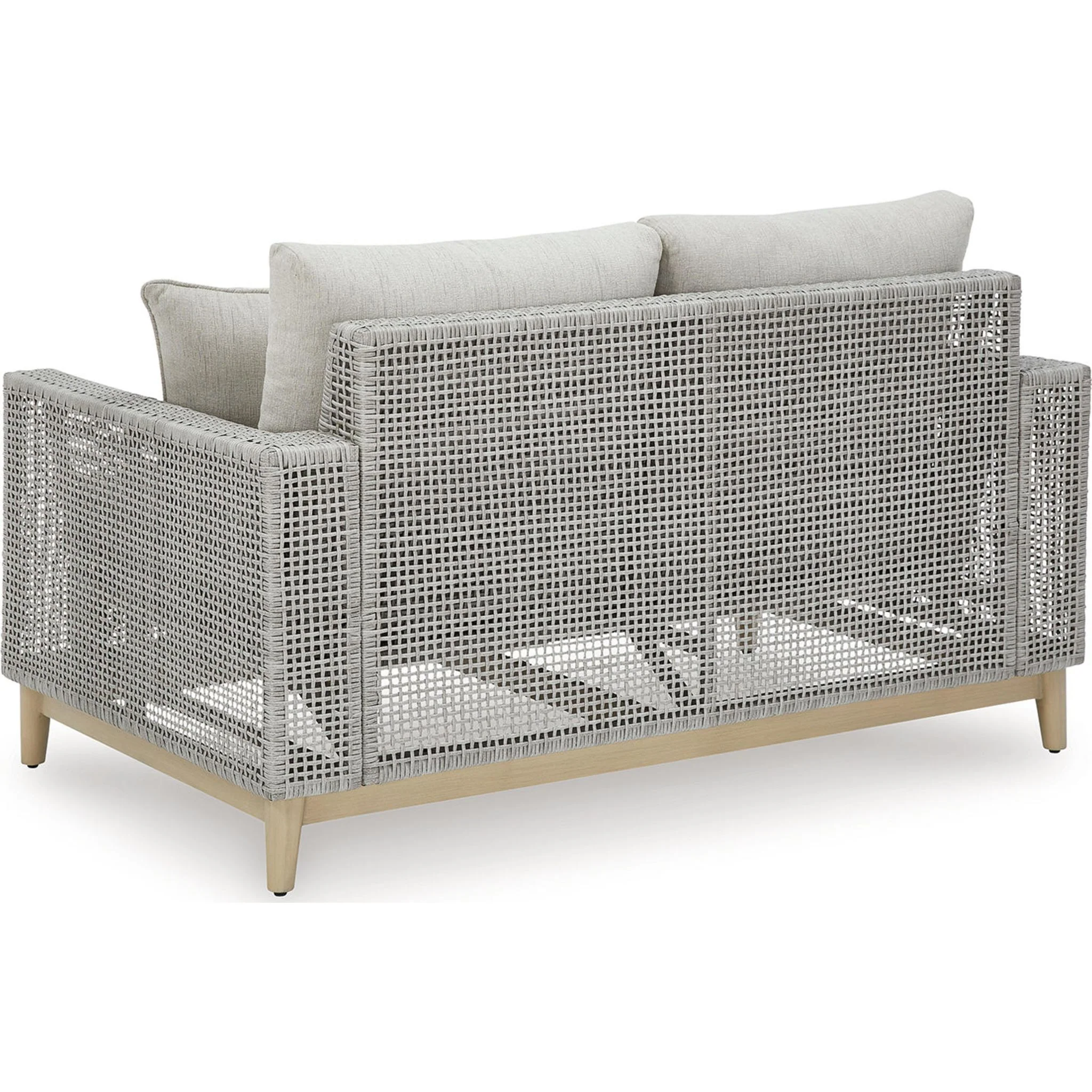 Seton Creek Outdoor Loveseat with Cushion - Gray - Image 27