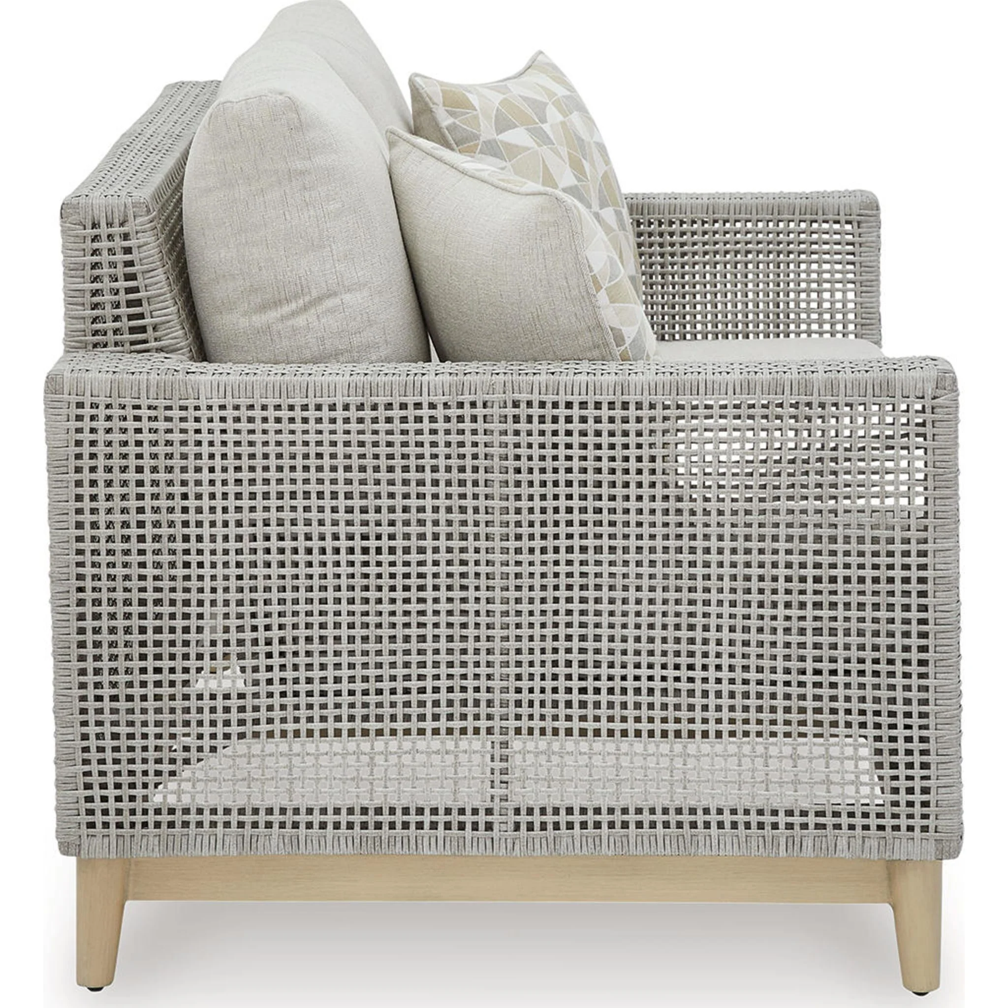 Seton Creek Outdoor Loveseat with Cushion - Gray - Image 29