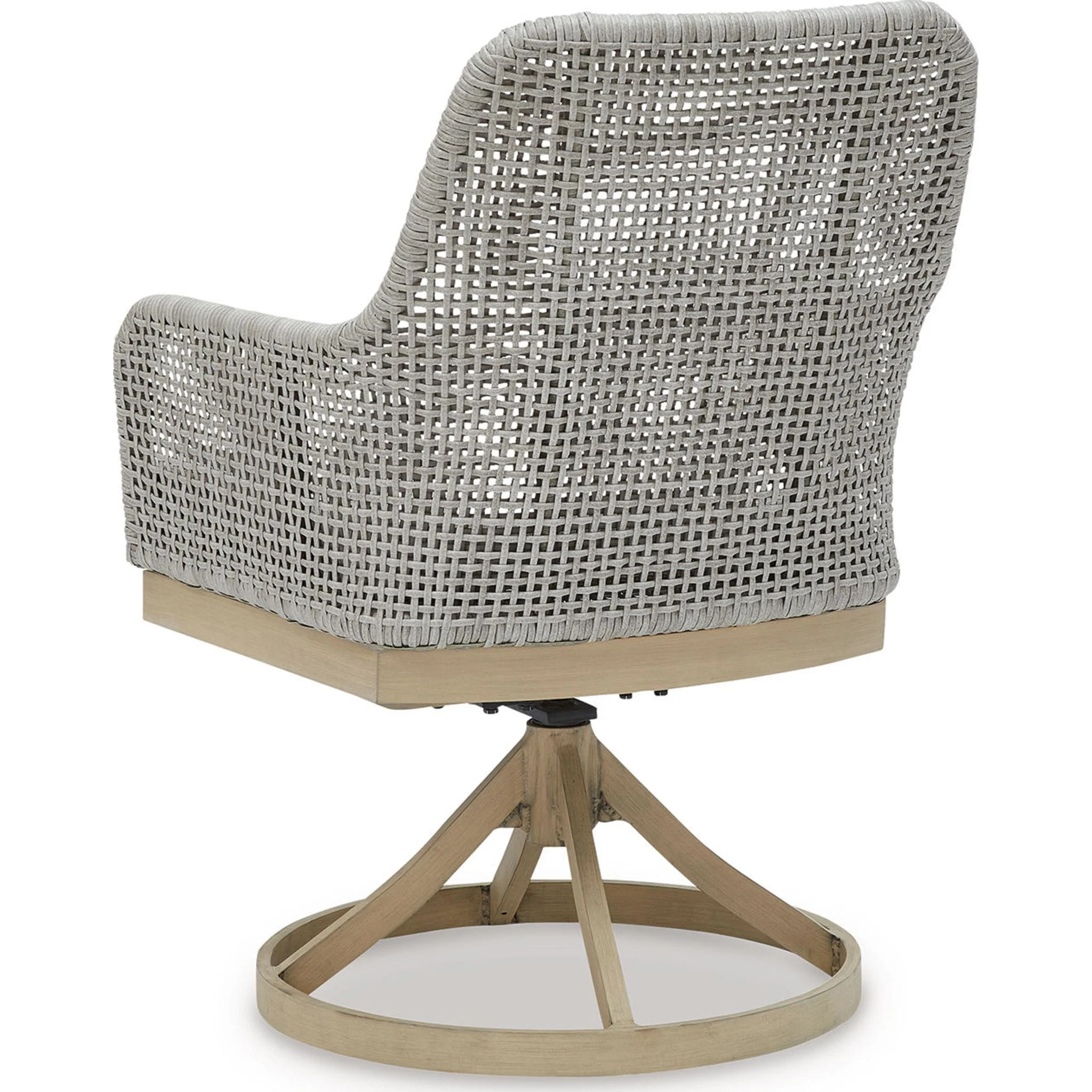 Seton Creek Outdoor Swivel Chair (set of 2) - Gray - Image 4