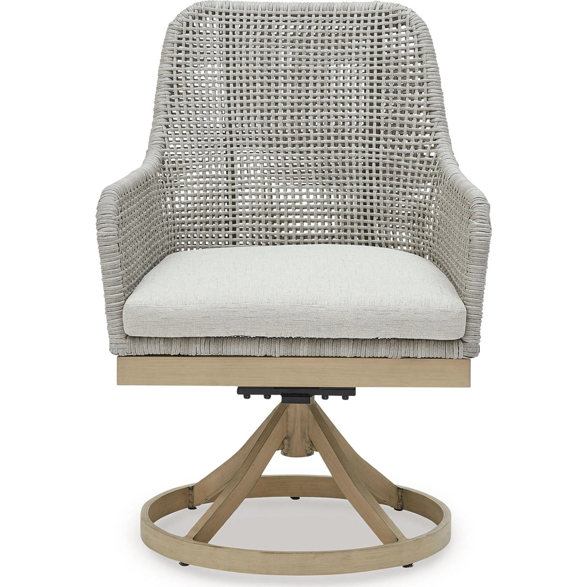 Seton Creek Outdoor Swivel Chair (set of 2) - Gray - Image 7