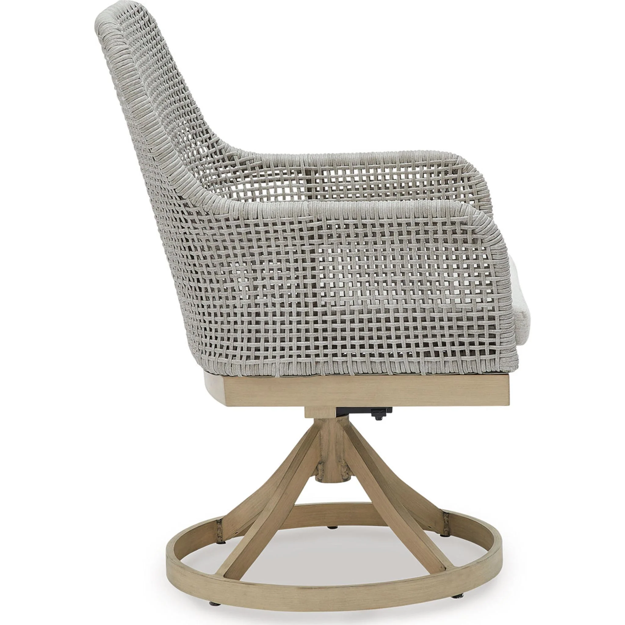 Seton Creek Outdoor Swivel Chair (set of 2) - Gray - Image 8