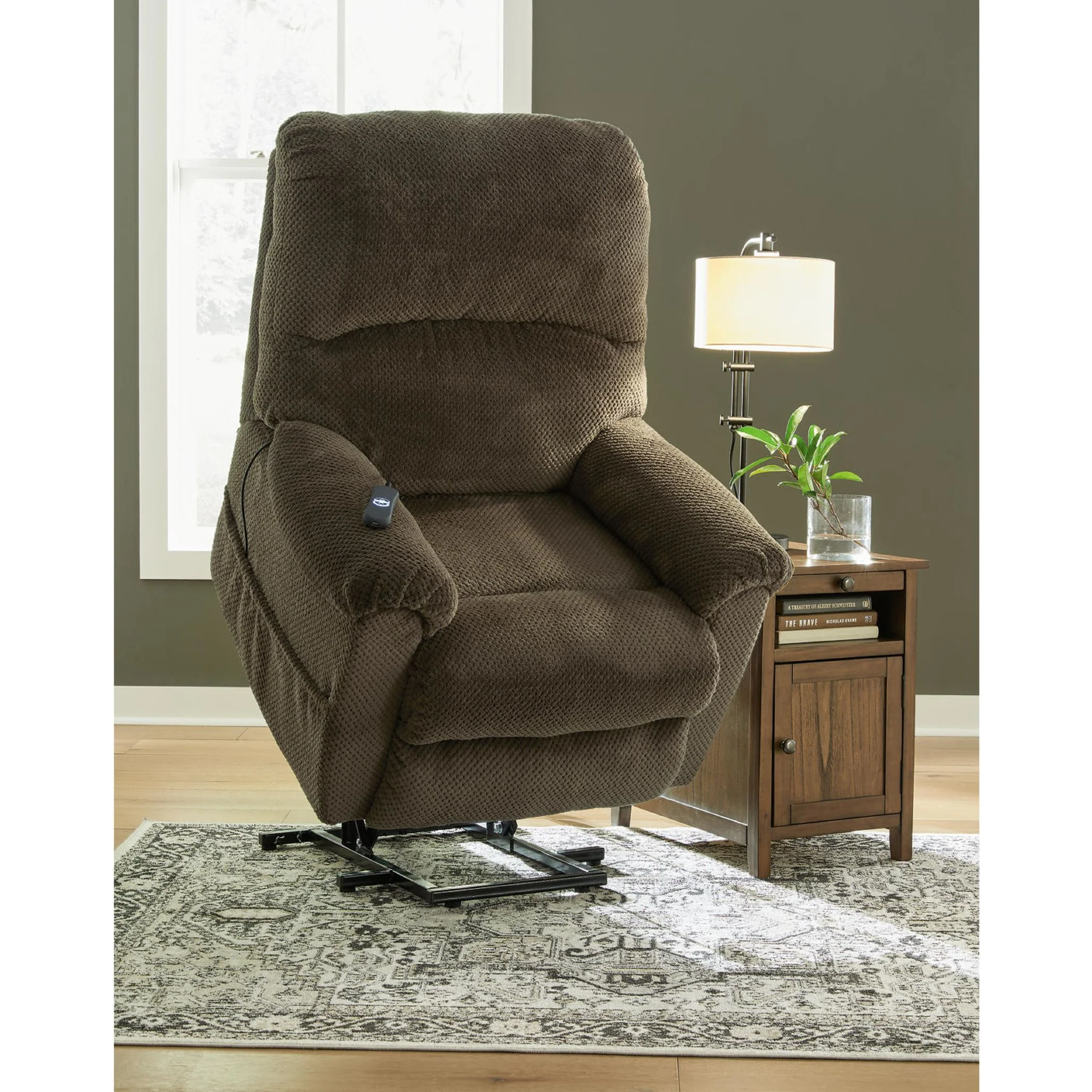 Shadowboxer Power Lift Recliner - Chocolate - Image 2