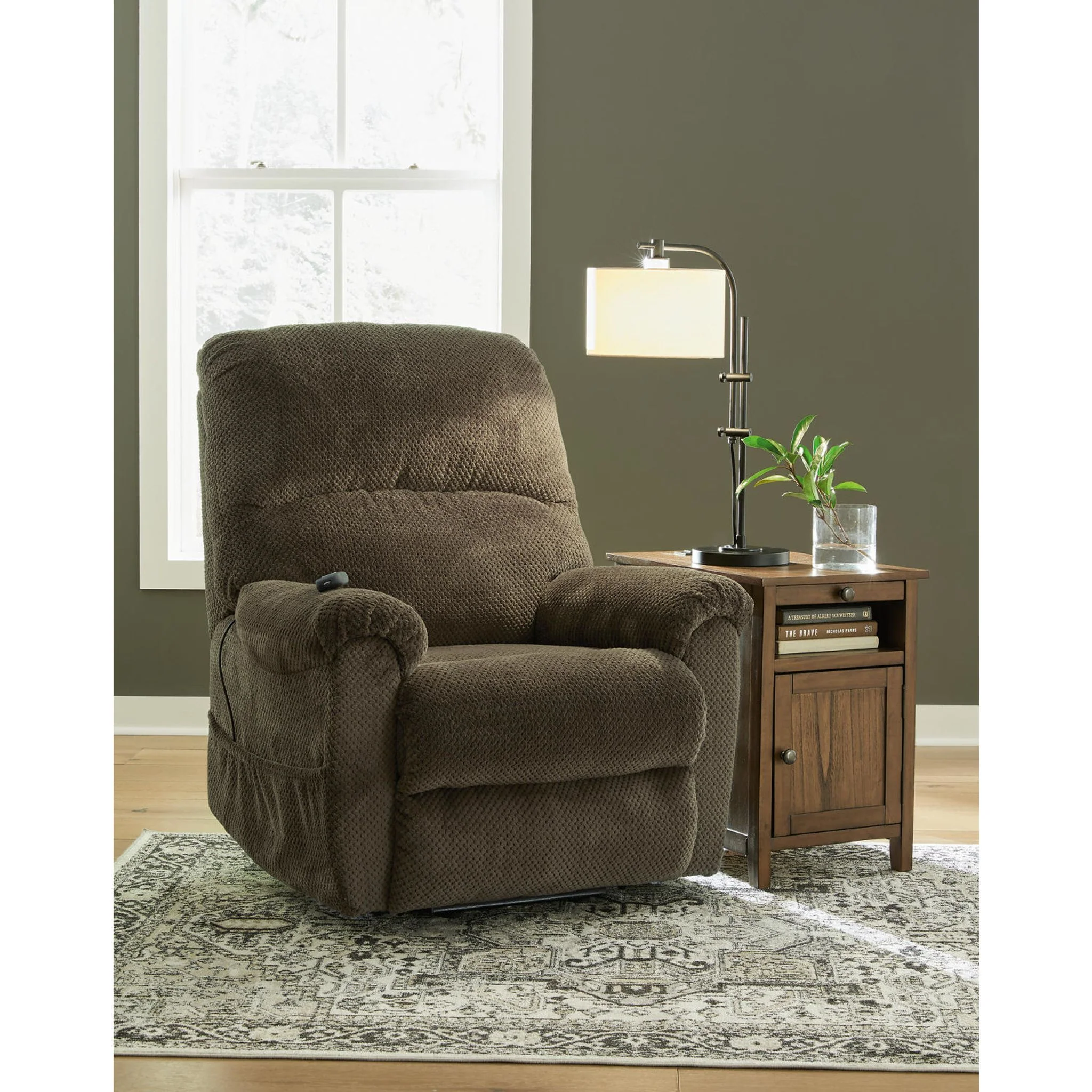 Shadowboxer Power Lift Recliner - Chocolate - Image 6