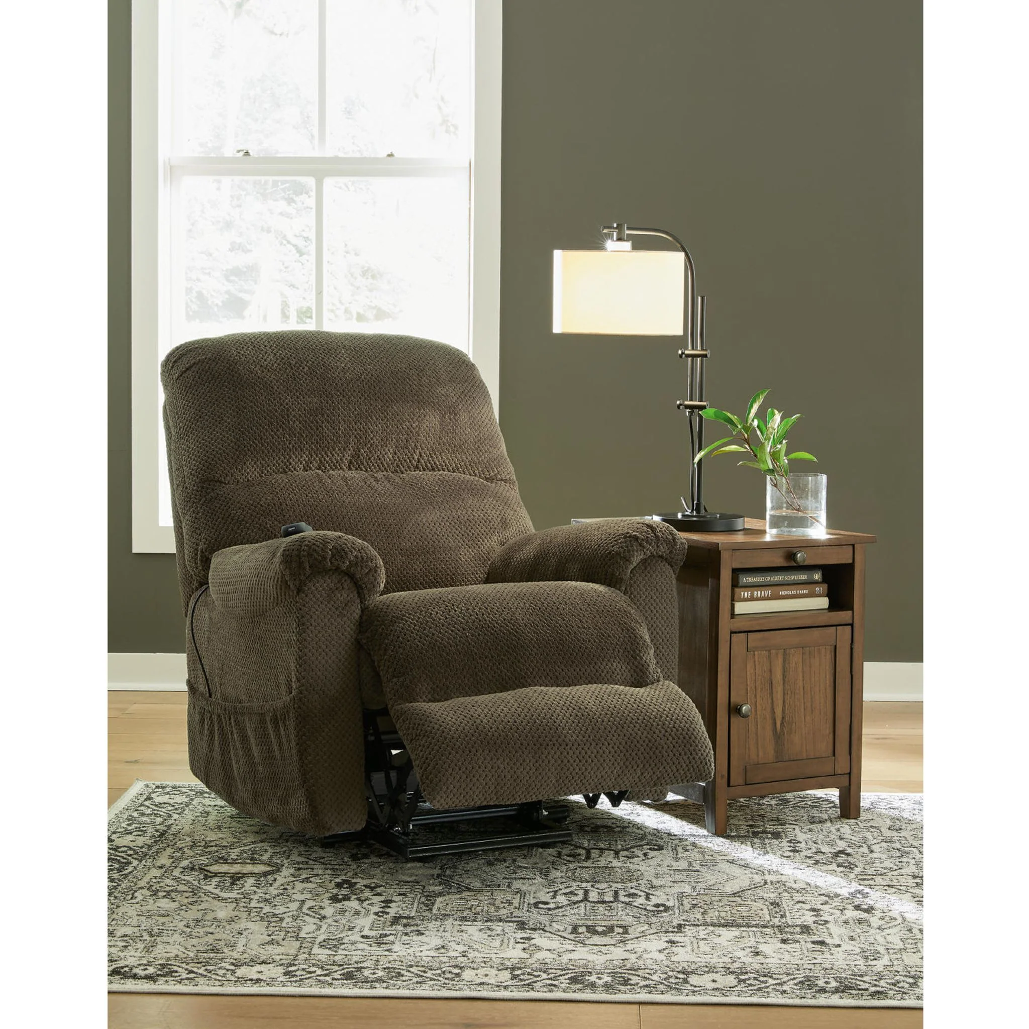 Shadowboxer Power Lift Recliner - Chocolate - Image 9