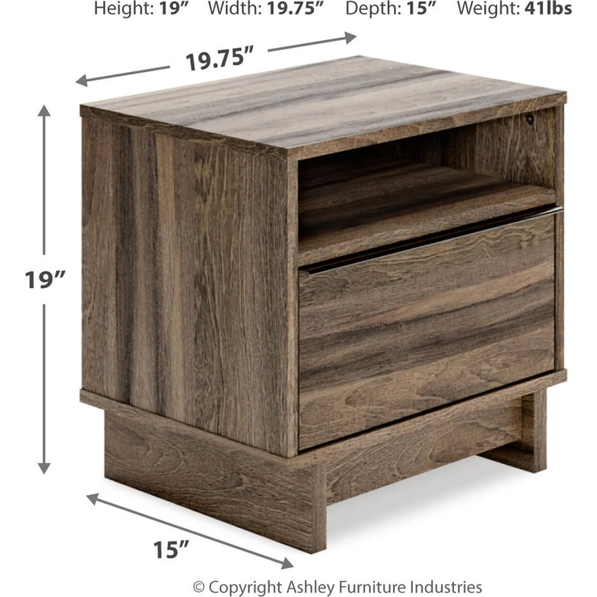 Shallifer Nightstand - Brown - Image 7