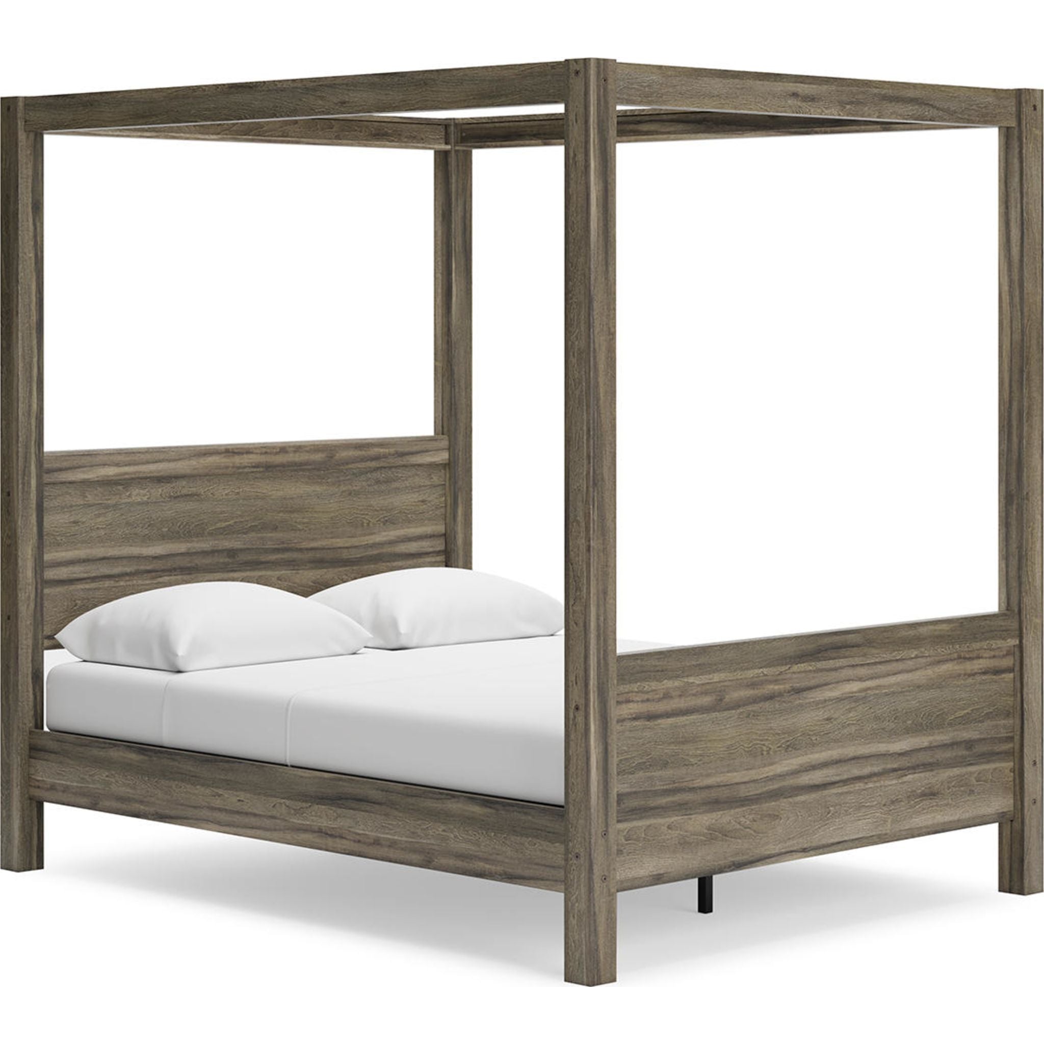 Shallifer Queen Canopy Bed - Brown
