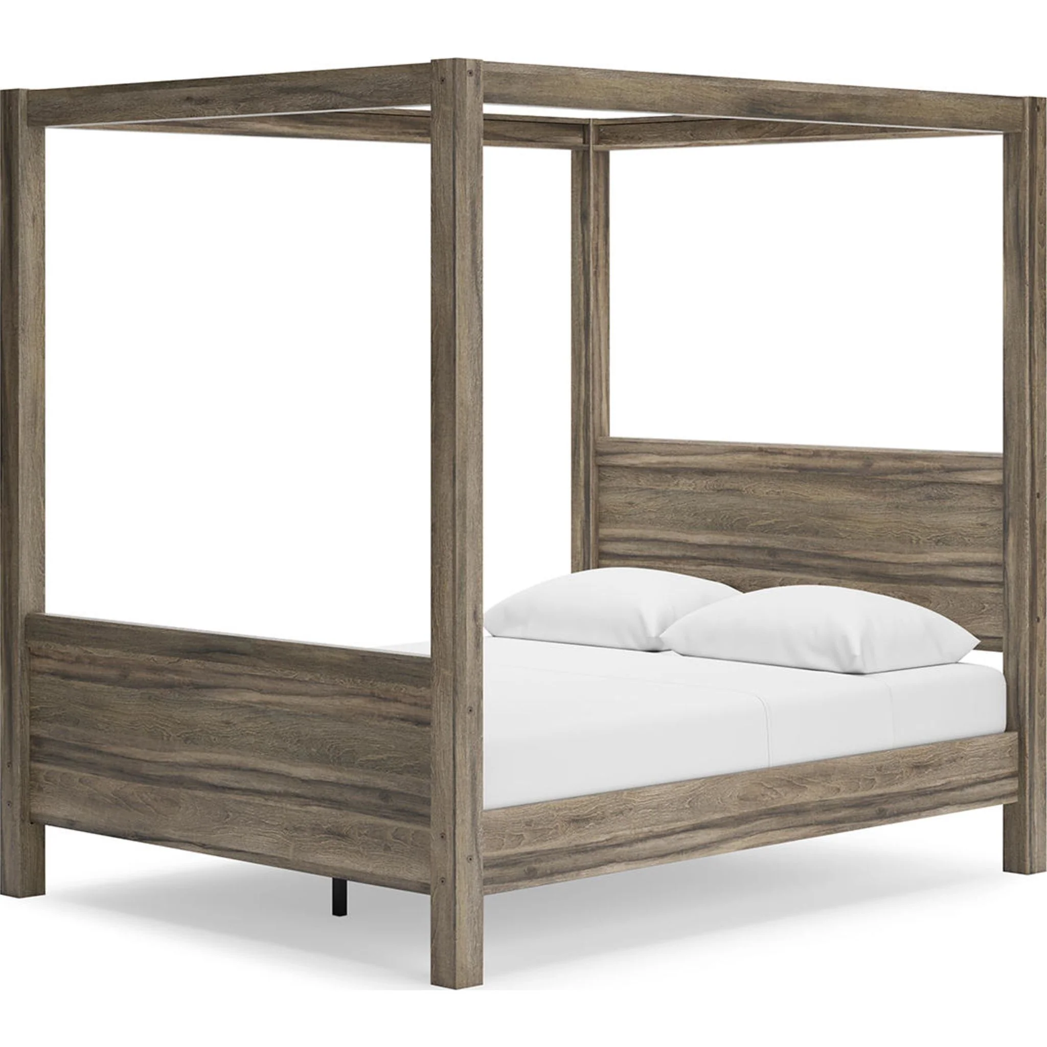Shallifer Queen Canopy Bed - Brown - Image 2