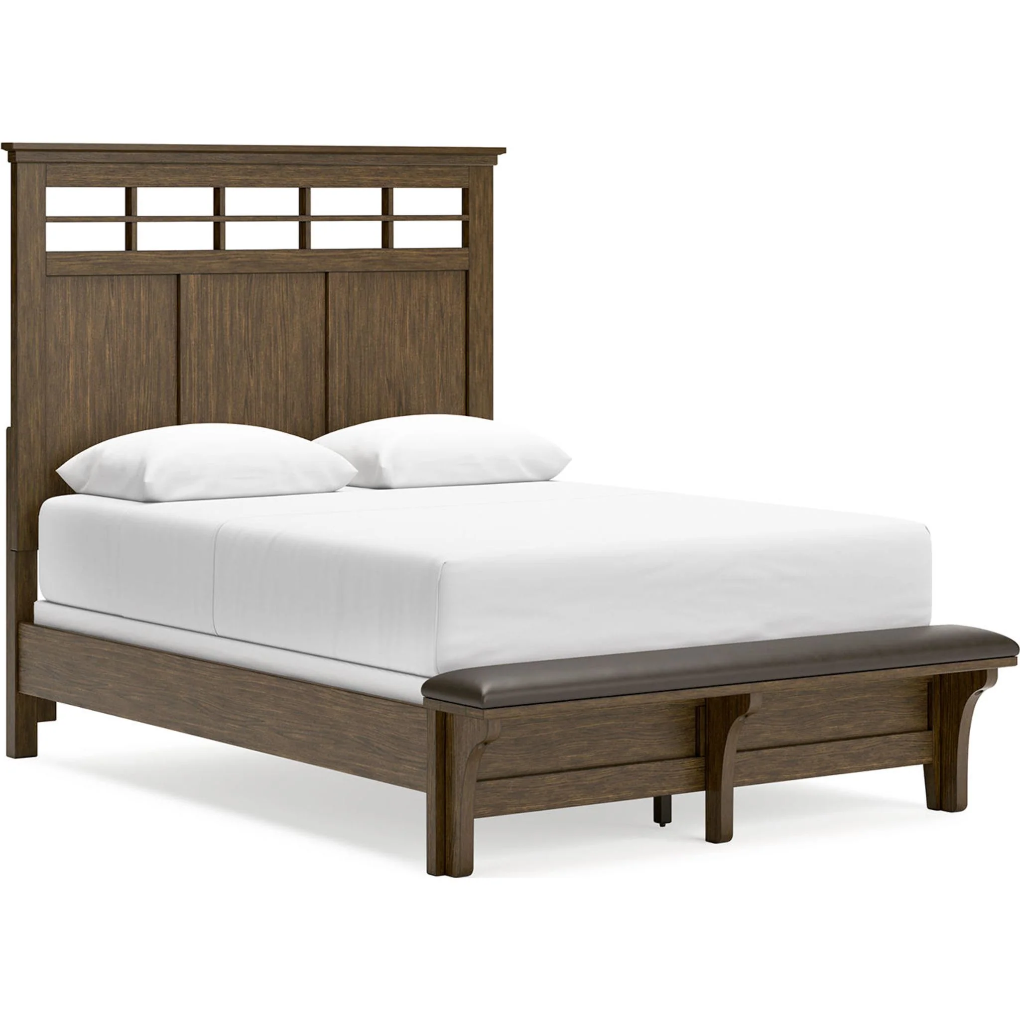 Shawbeck Panel Bed - Dark Brown