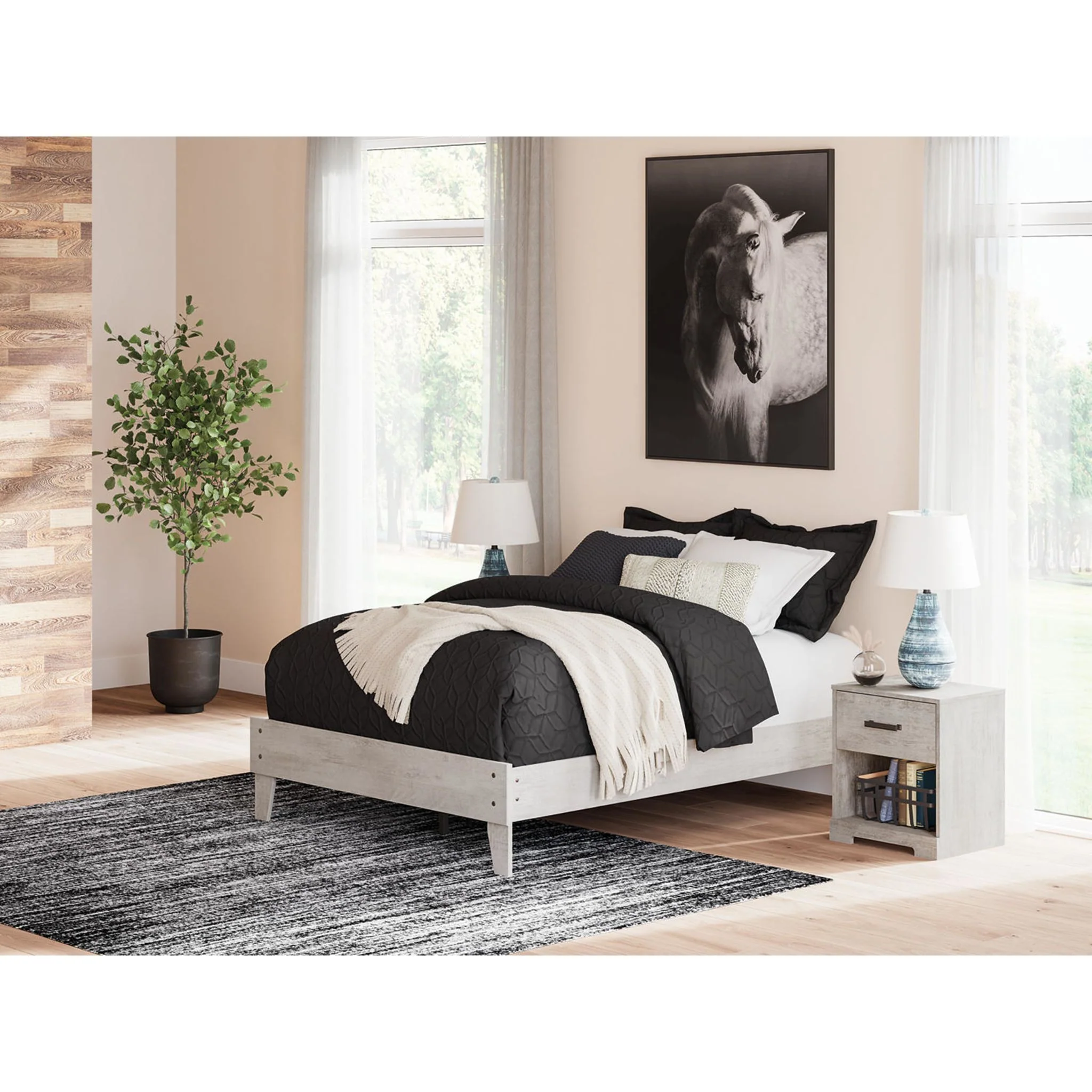 Shawburn Full Platform Bed - Gray - Image 2