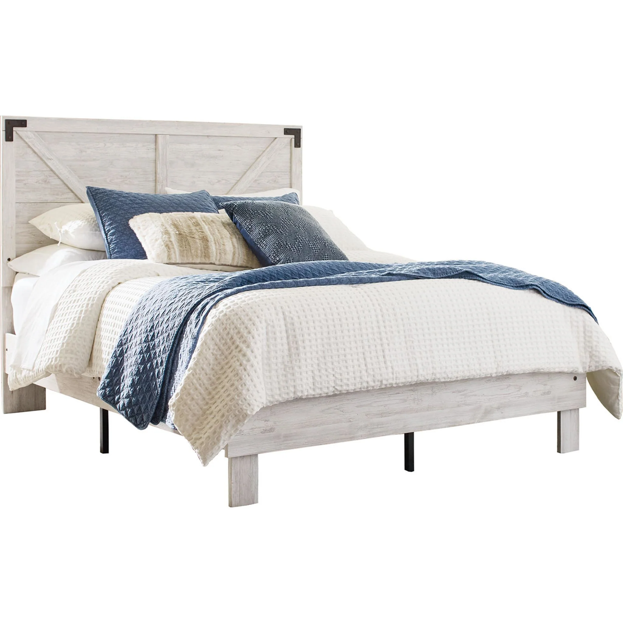Shawburn Full Platform Bed - Whitewash - Image 17