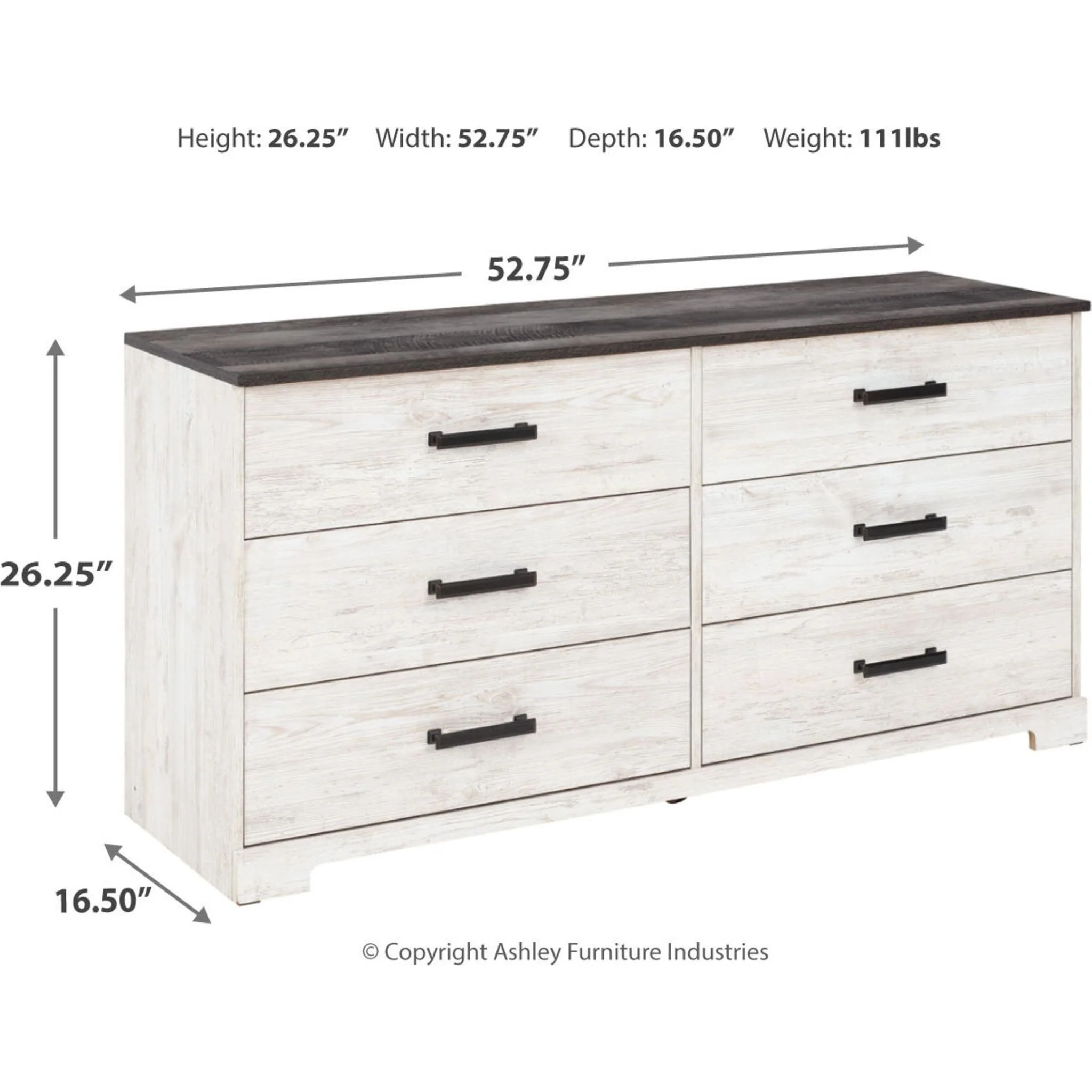 Shawburn Full Platform Bed - Whitewash - Image 22
