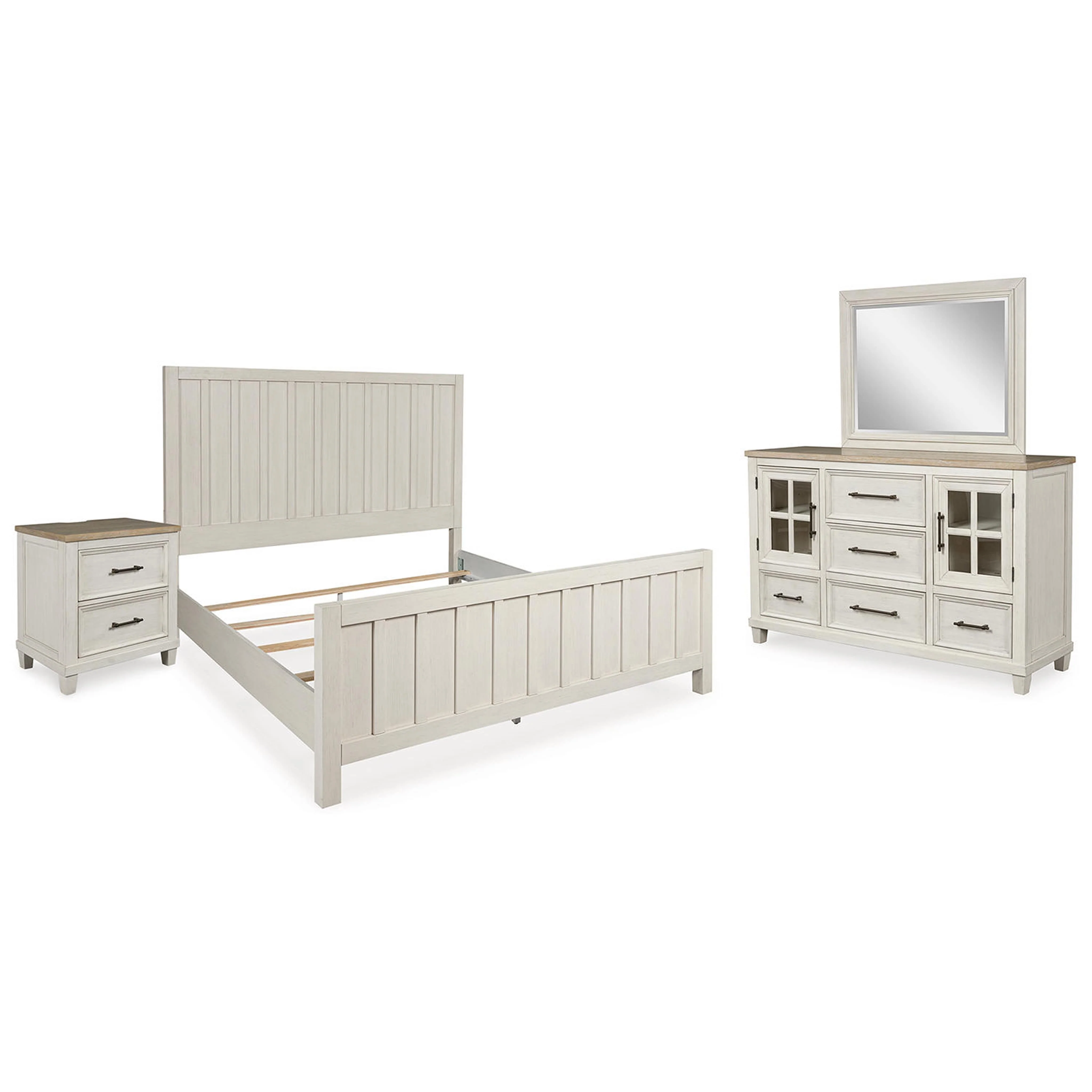 Shaybrock 6 Piece Panel Bedroom - Antique White - Image 16