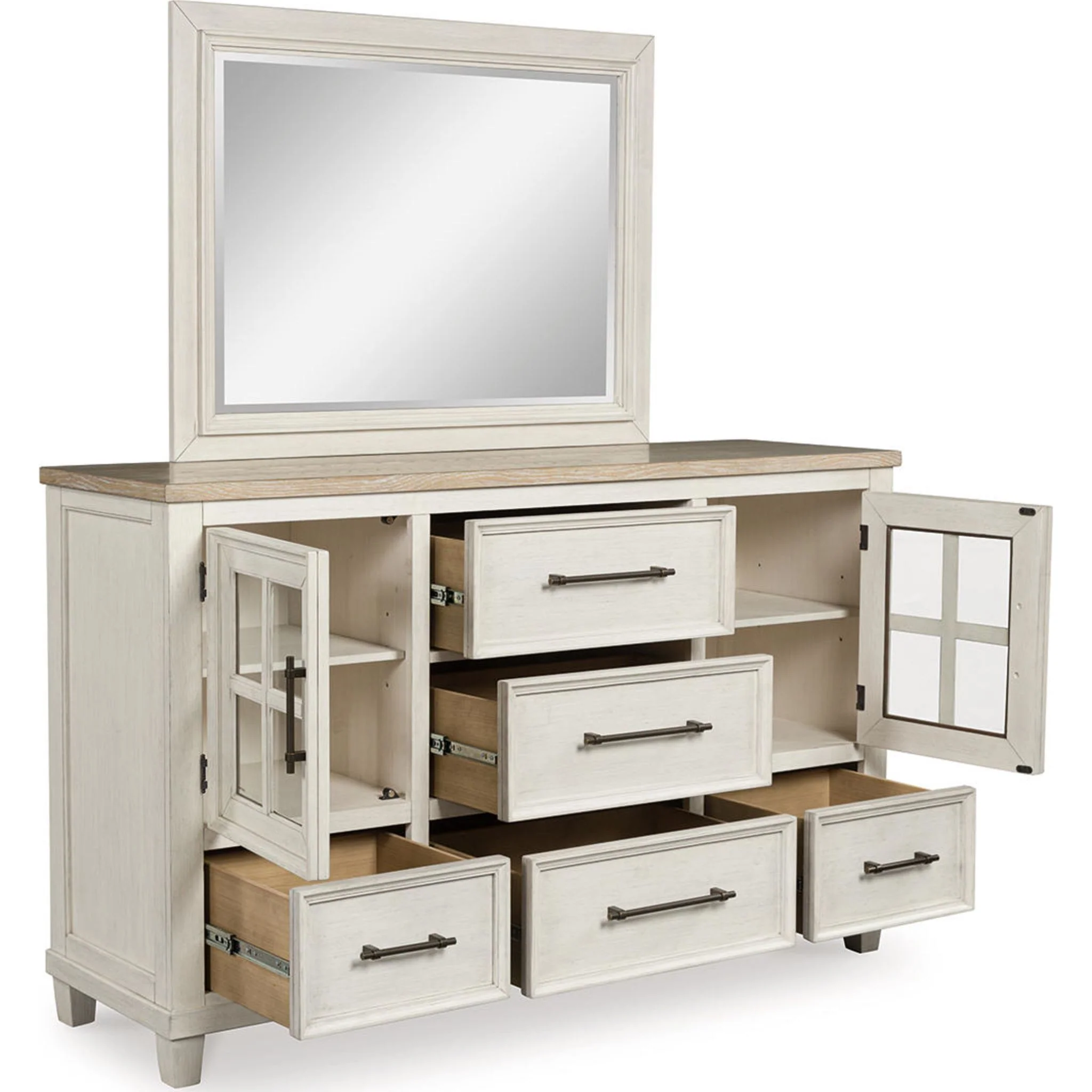 Shaybrock 6 Piece Panel Bedroom - Antique White - Image 19
