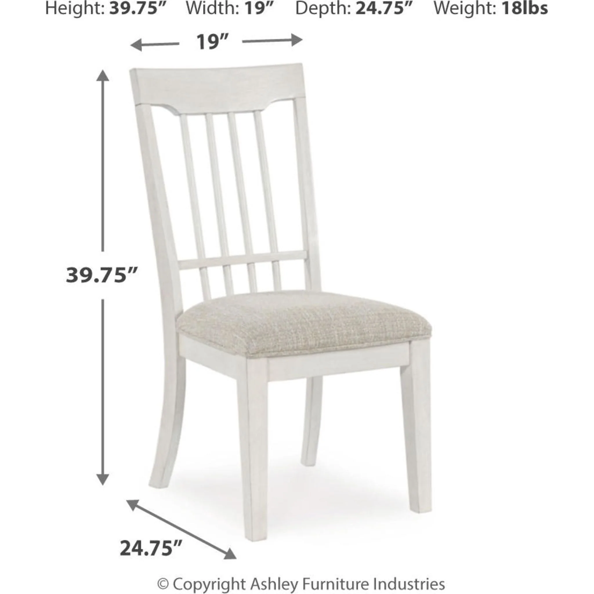 Shaybrock Dining Chair - Antique White/Brown - (D683-02) - Image 3