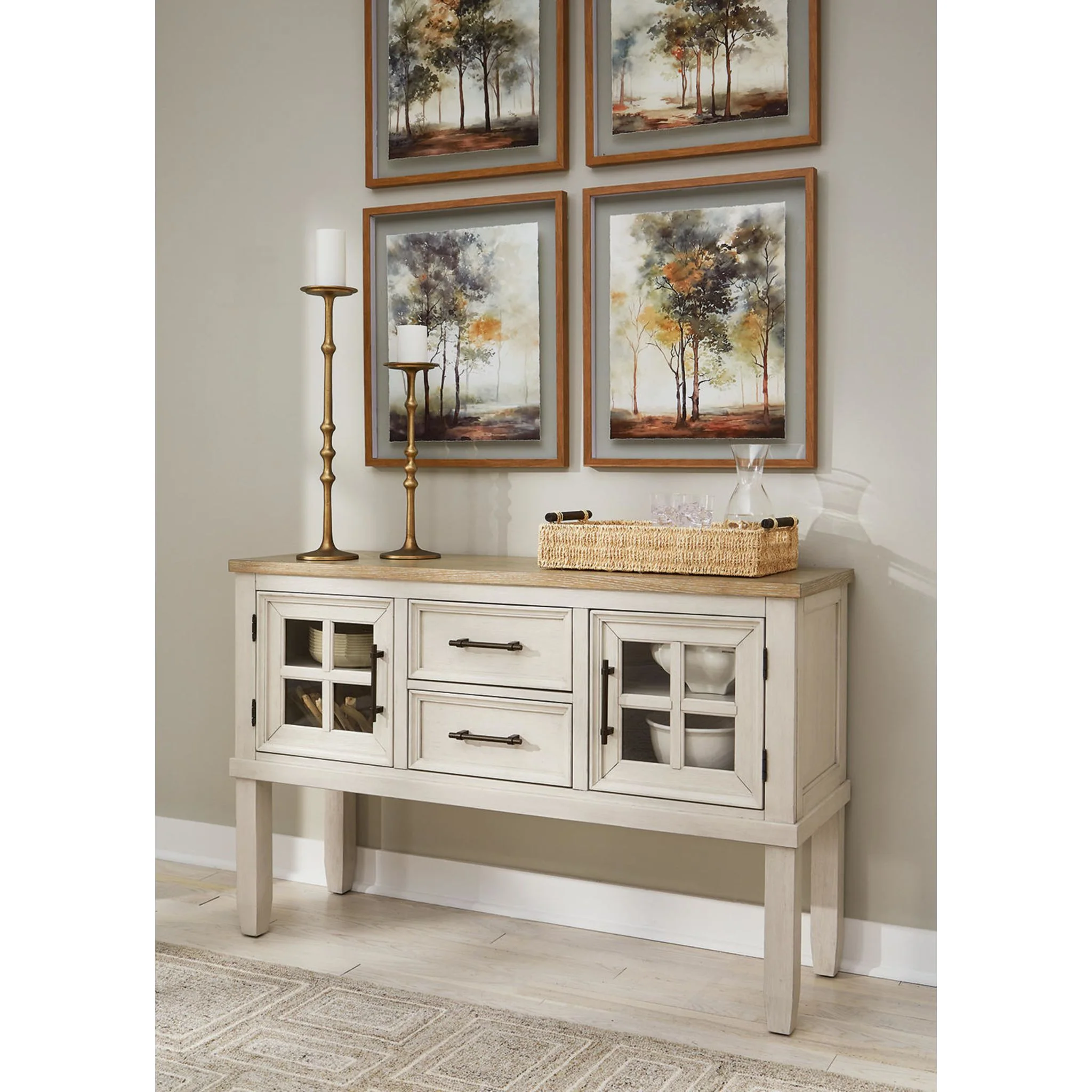 Shaybrock Dining Server - Antique White/Brown - (D683-60) - Image 2