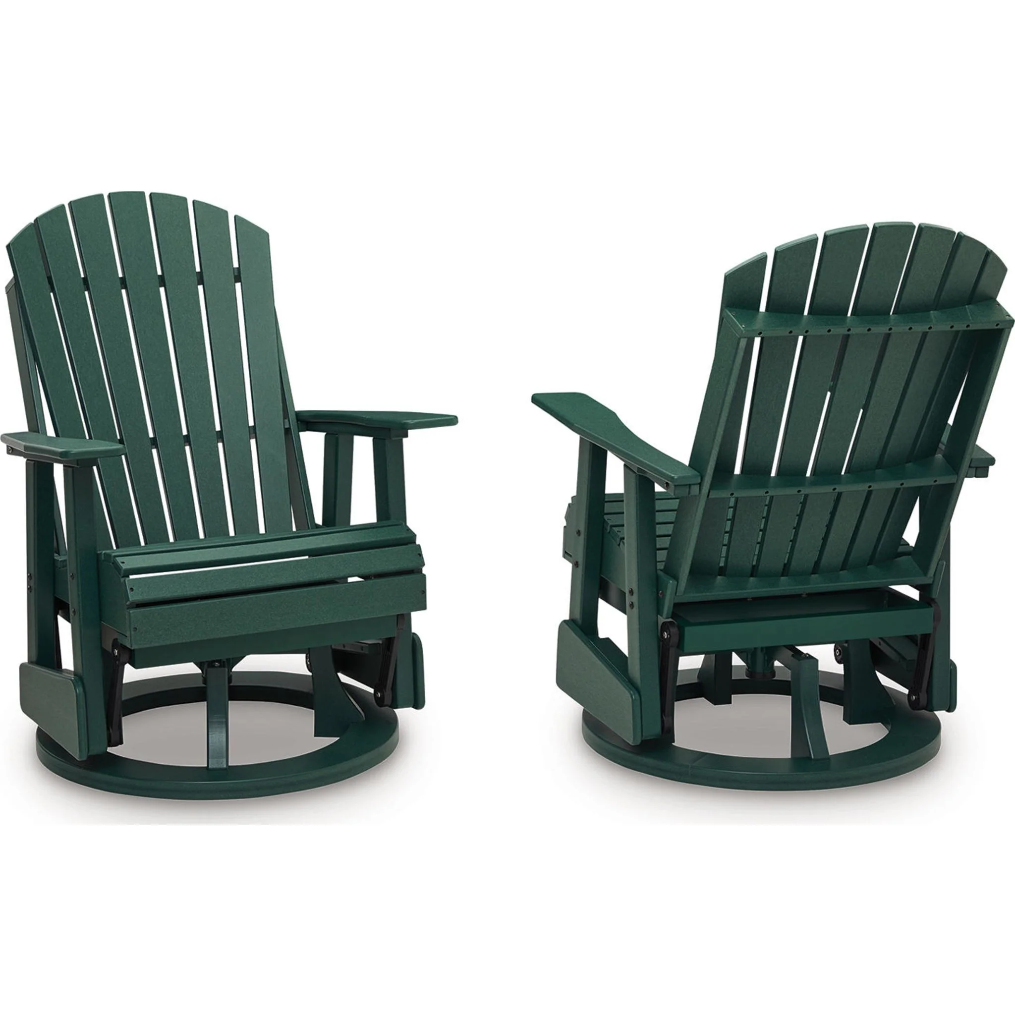 Shell Beach Outdoor Swivel Glider Chair - Green - Image 4
