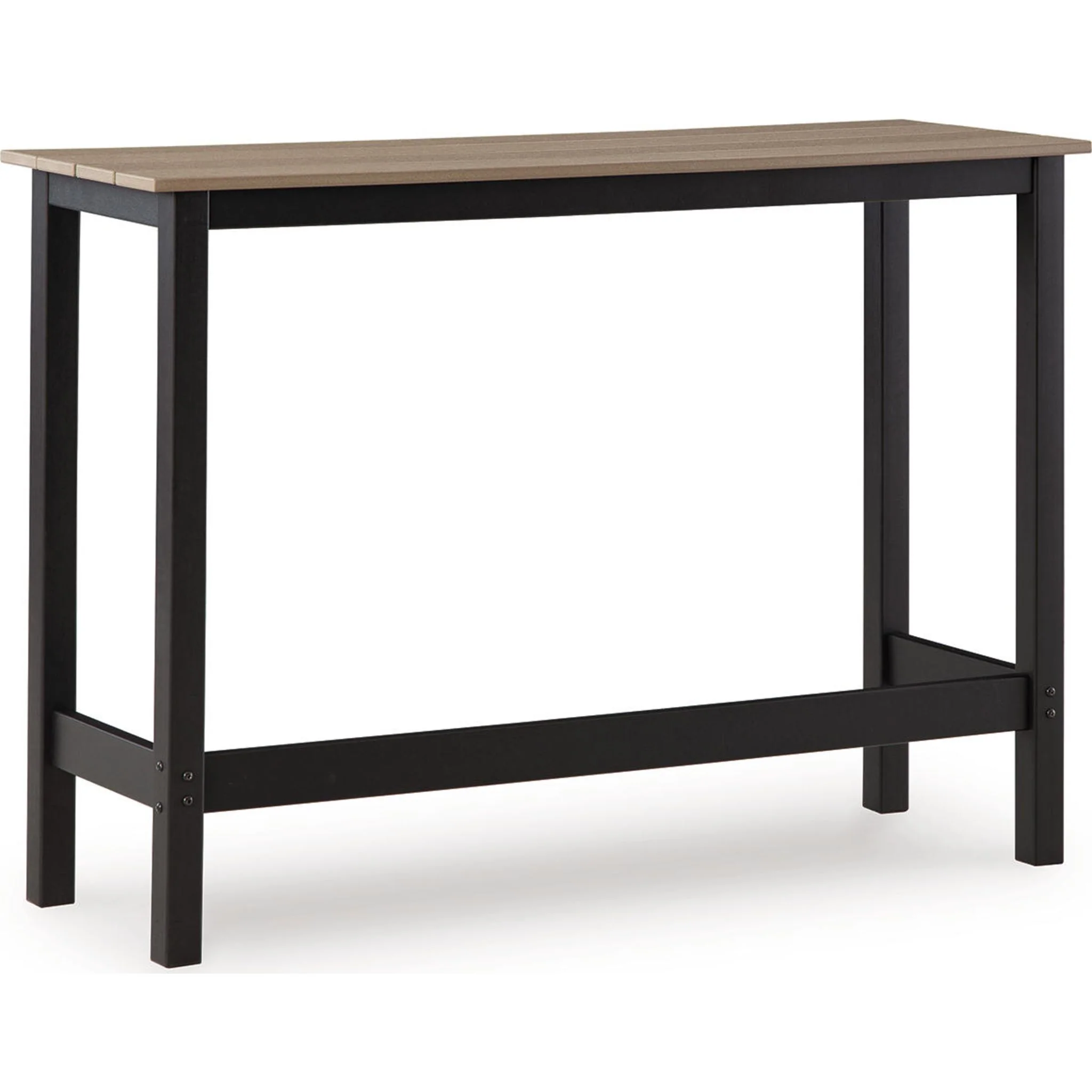 Shoreline Beach 3 Piece Outdoor Bar Set - Black/Beige - Image 11