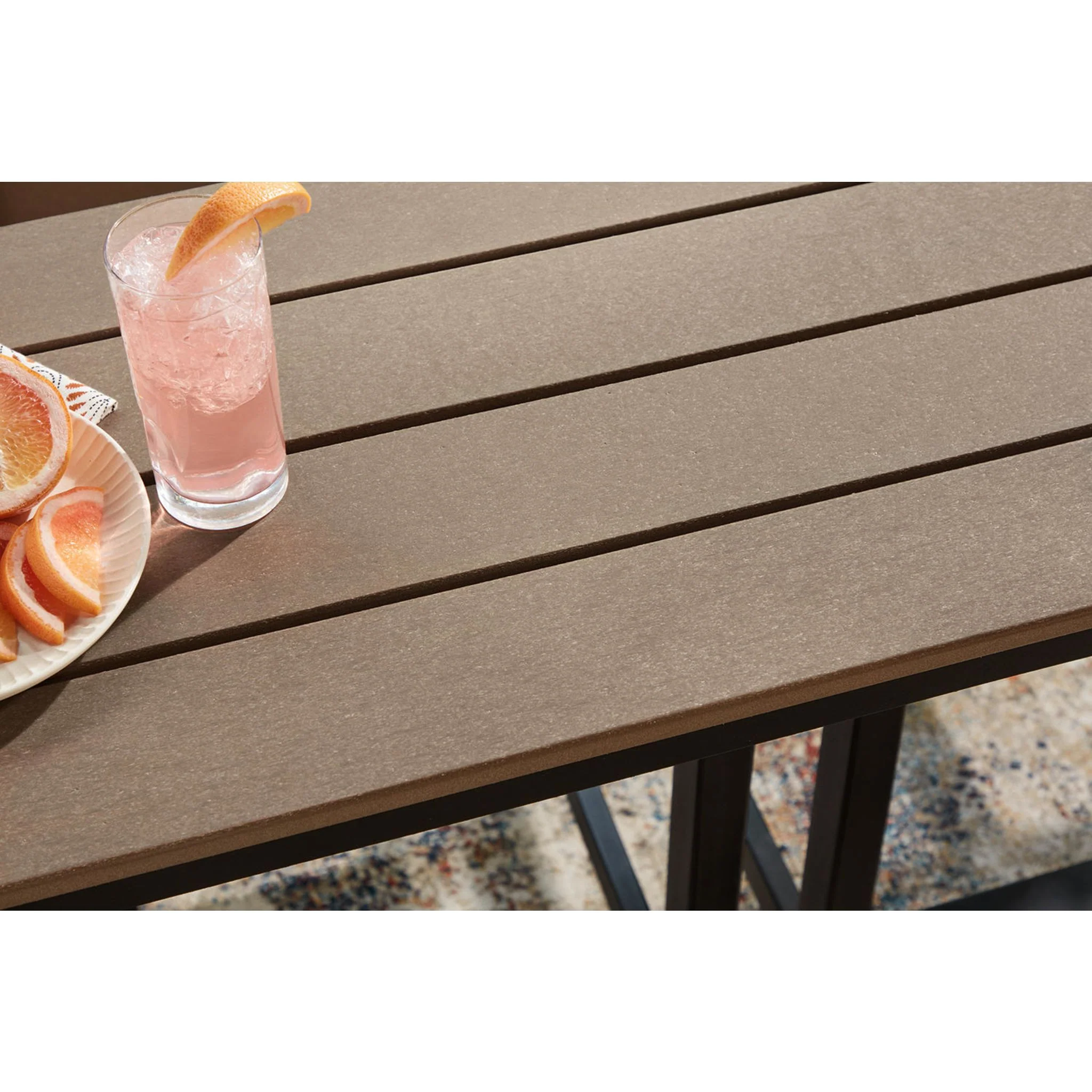 Shoreline Beach 3 Piece Outdoor Bar Set - Black/Beige - Image 12