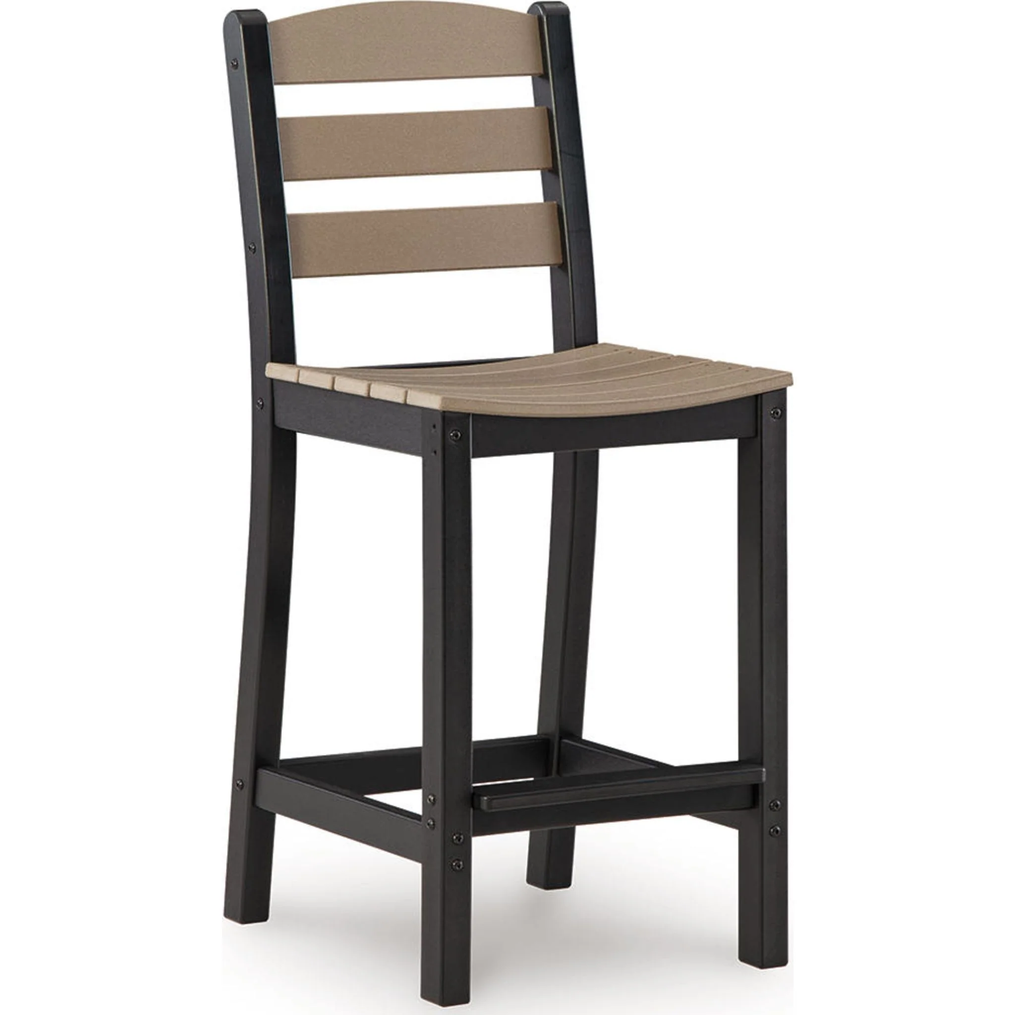 Shoreline Beach 3 Piece Outdoor Bar Set - Black/Beige - Image 7