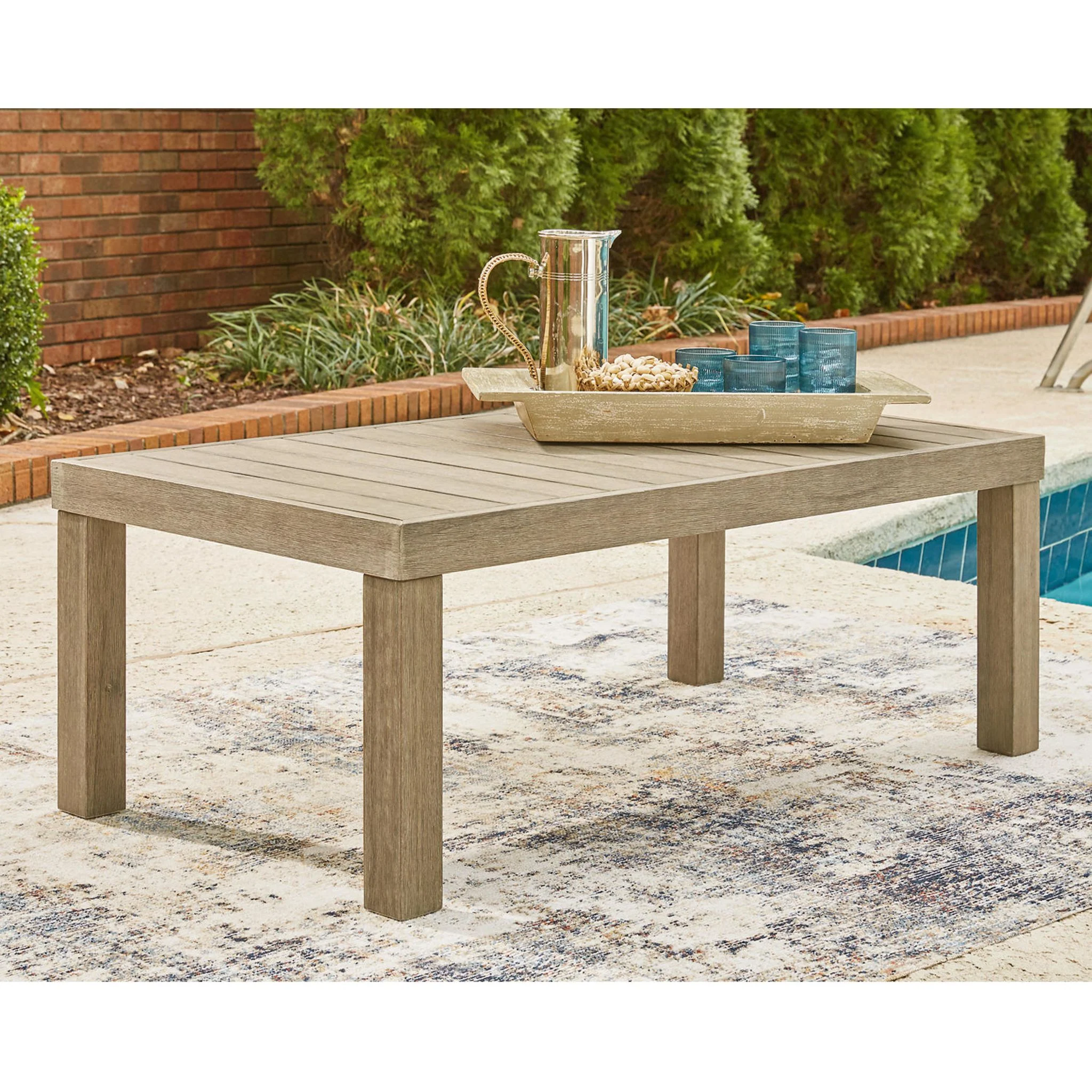 Silo Point Outdoor Coffee Table - Brown - Image 6