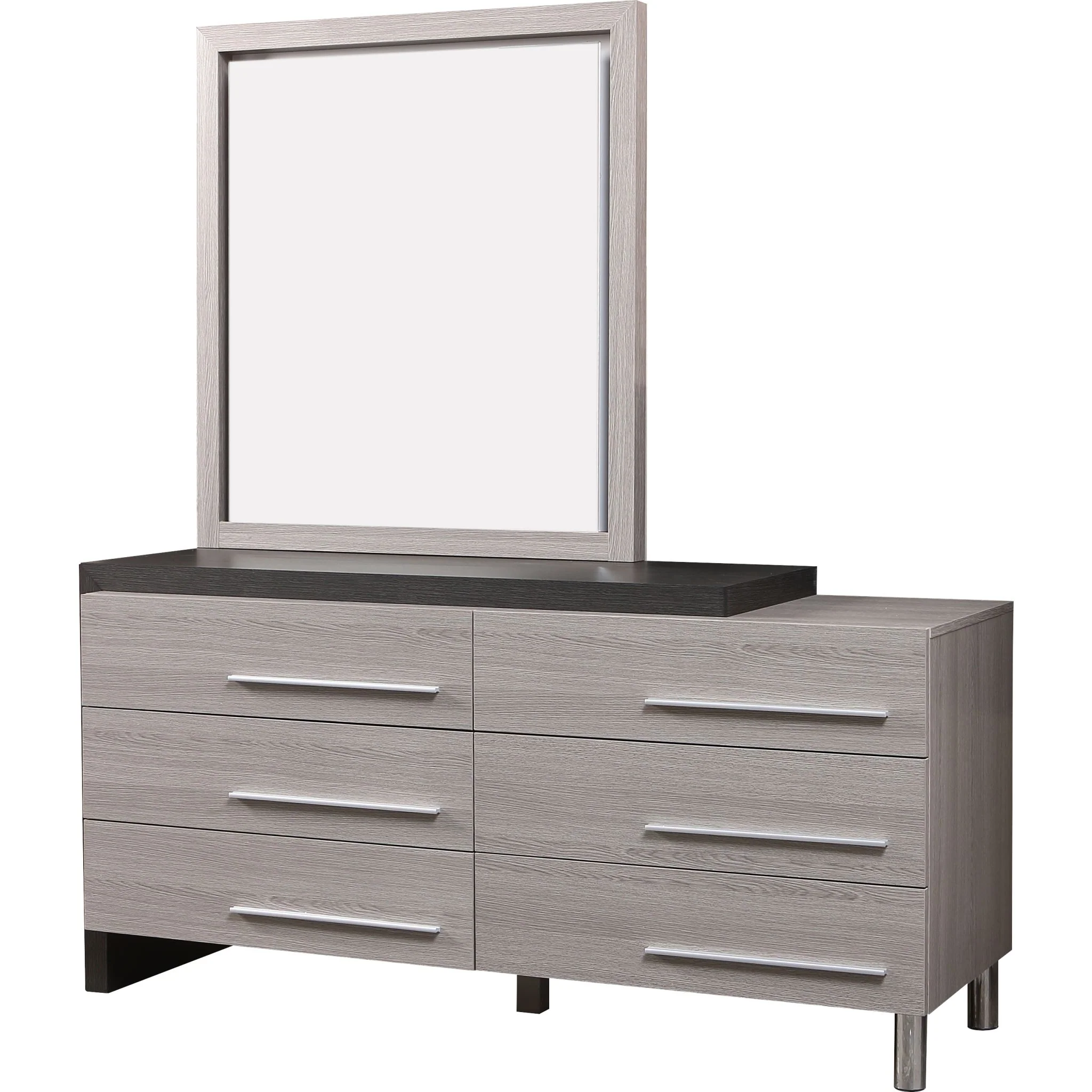 Silverado Dresser and Mirror - Grey - Image 2