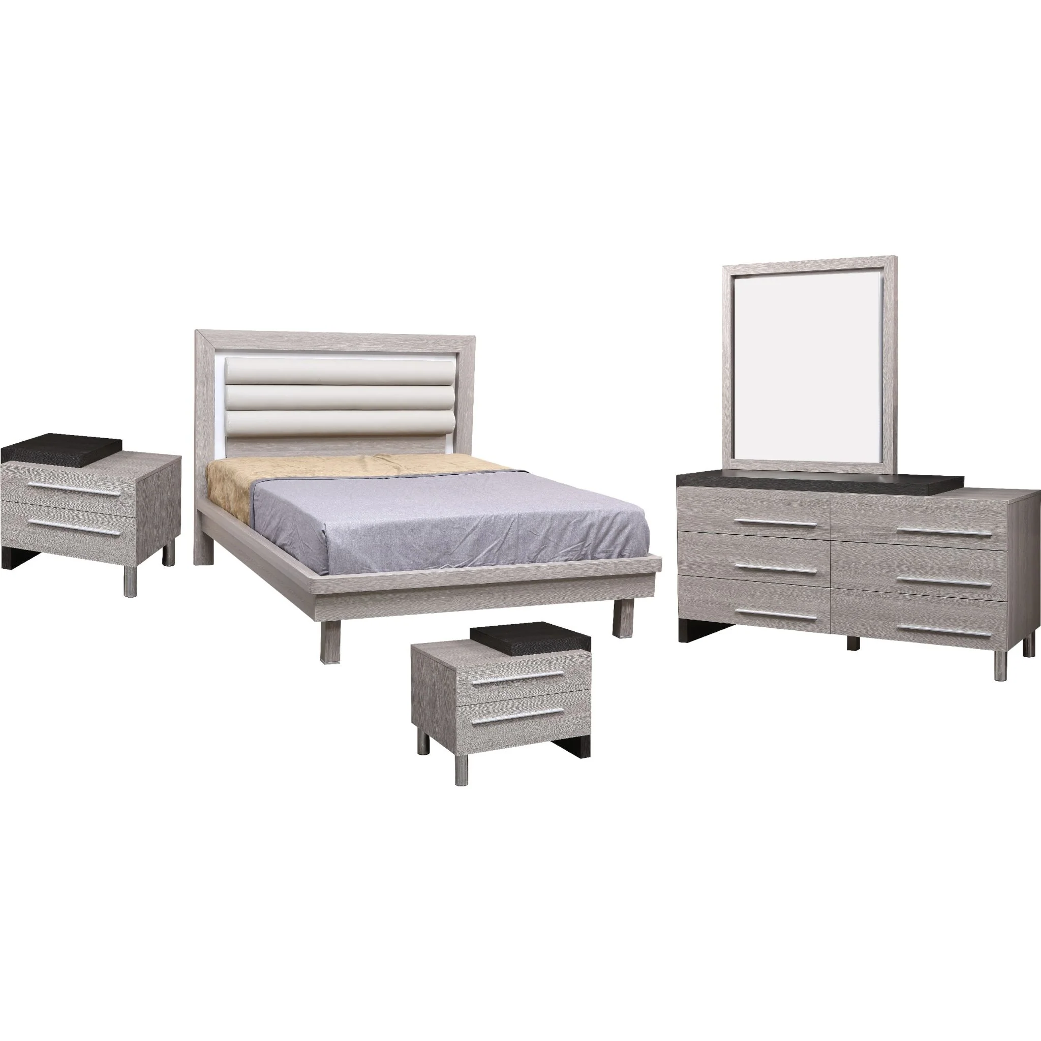 Silverado Platform Bedroom - Grey