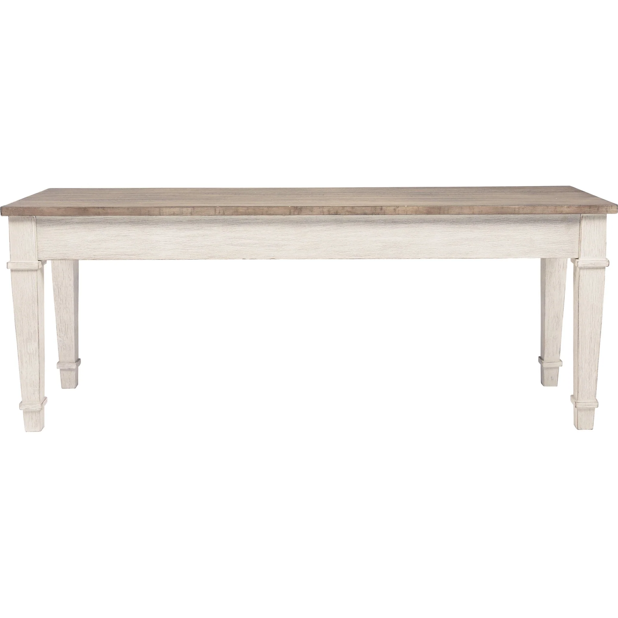 Skempton Storage Bench - White/Light Brown - (D394-00) - Image 5