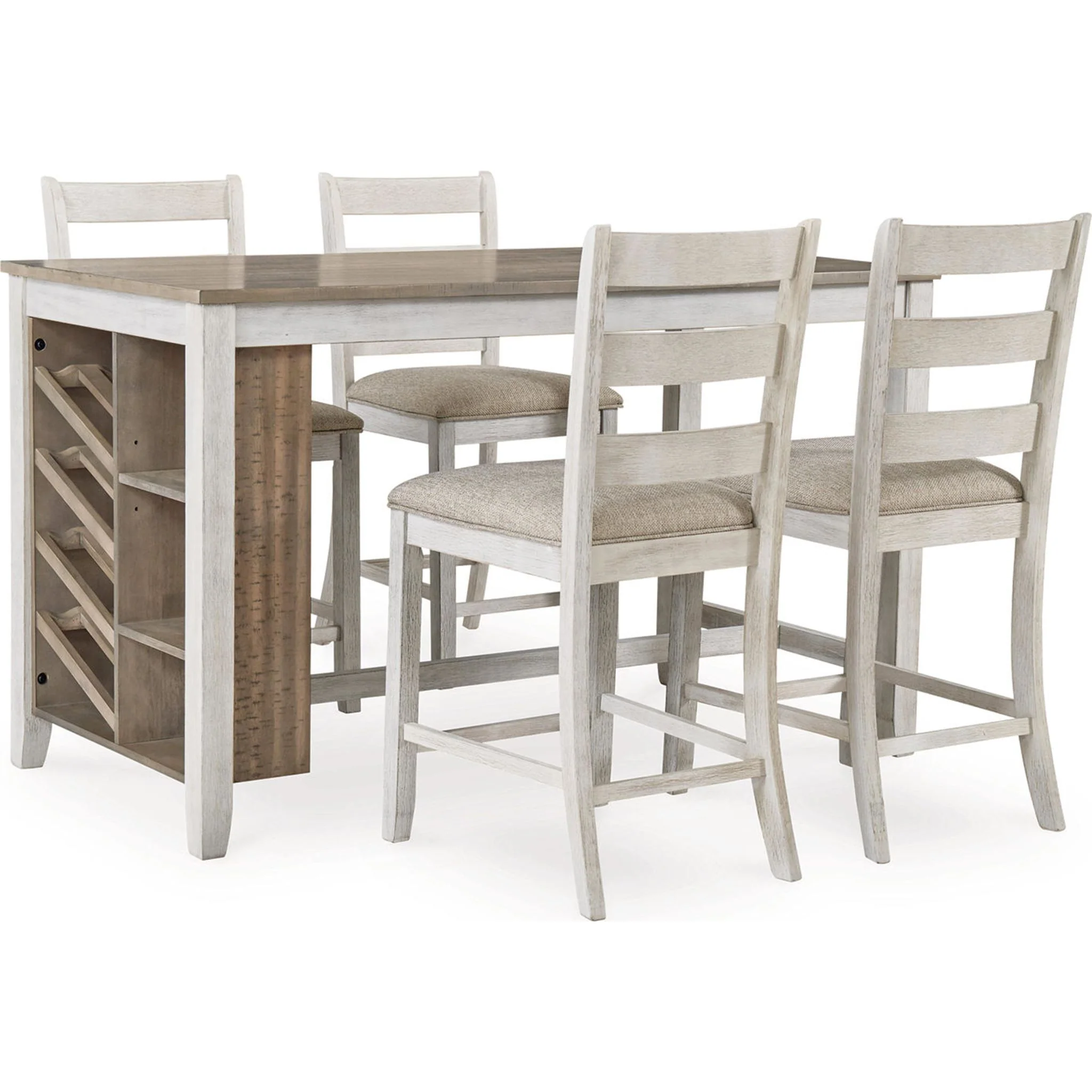 Skempton Counter Height Table - White/Light Brown - (D394-32) - Image 15