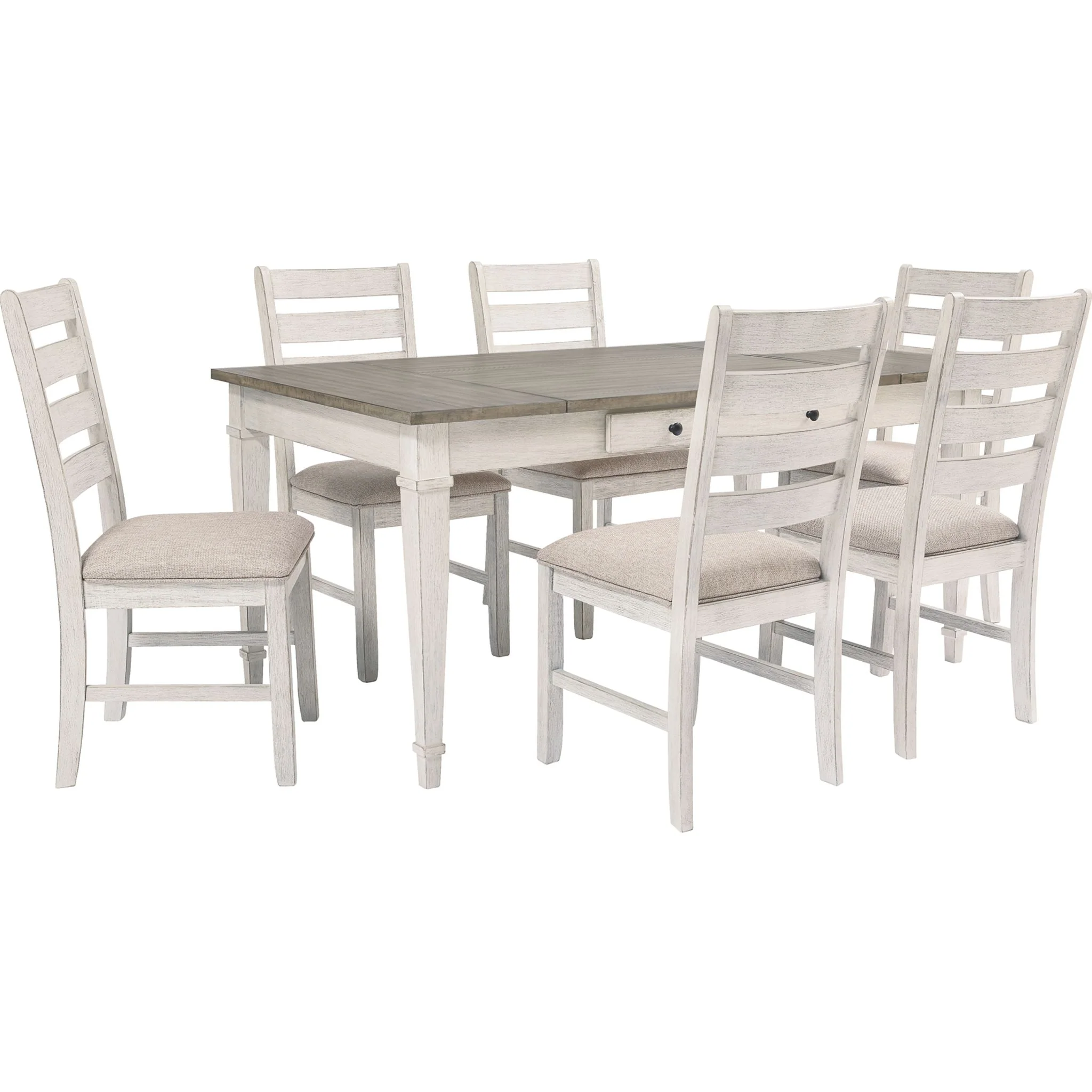 Skempton Dining Table - White/Light Brown - (D394-25) - Image 5