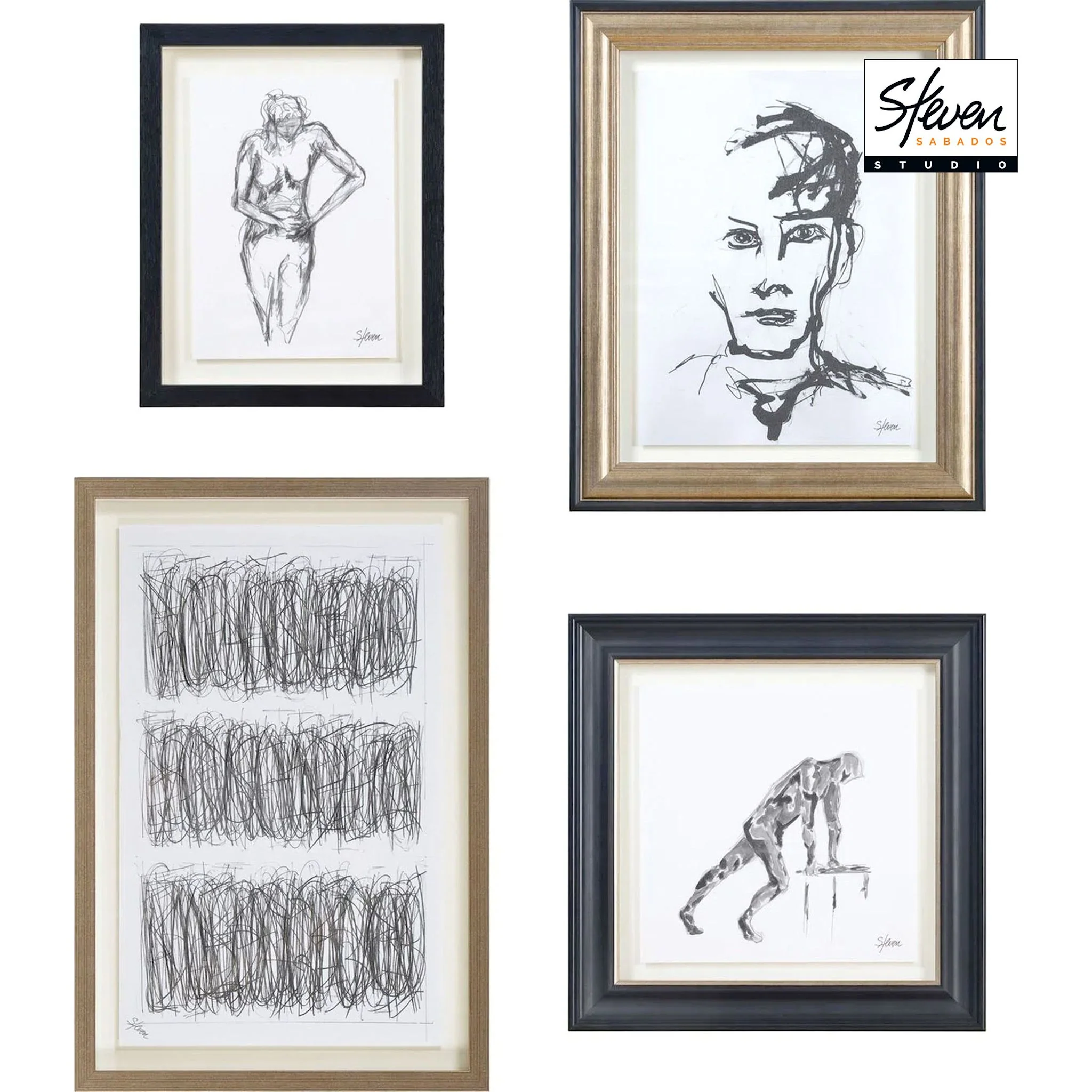 Sketch Wall Art (Set of 4) 16.50" x 20.50"