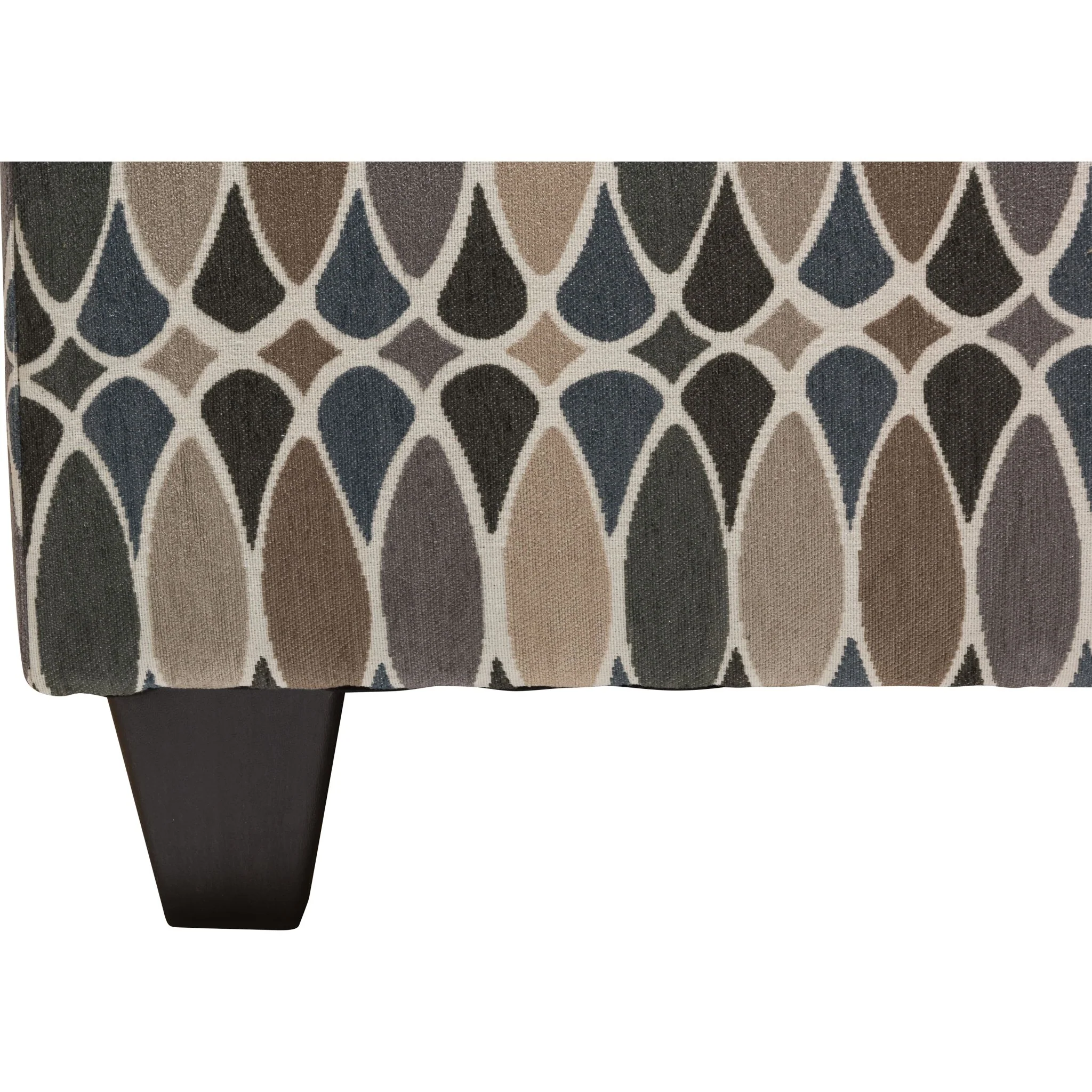 Skye Ottoman - Deco Shapes Shale - Image 3