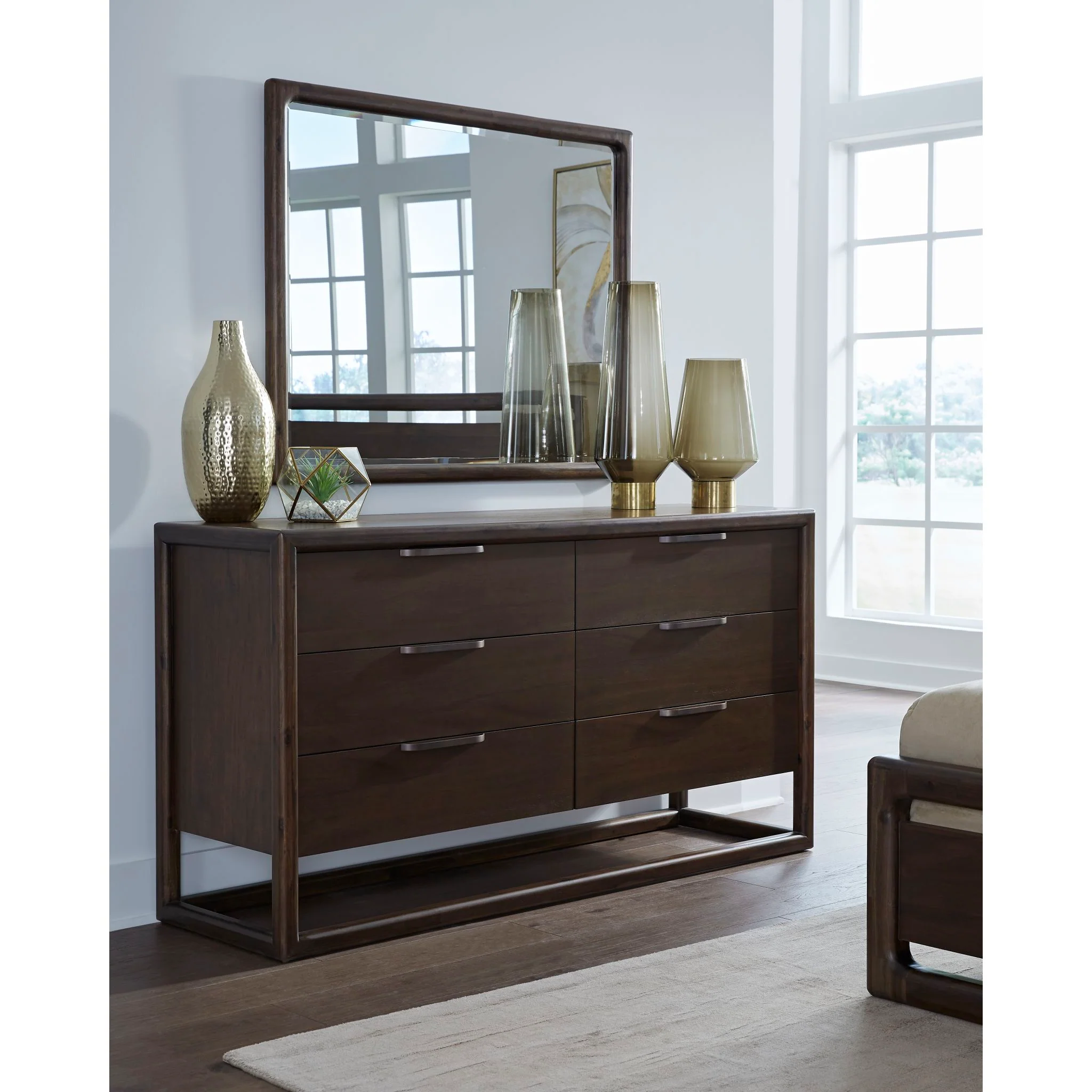 Sol Dresser and Mirror - Brown Spice - Image 2